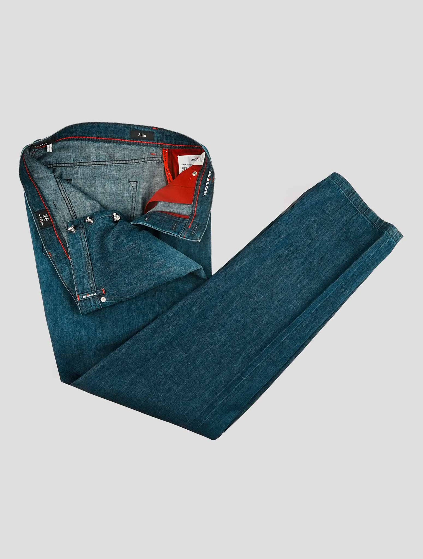 Kiton Blue Cotton Ea Jeans