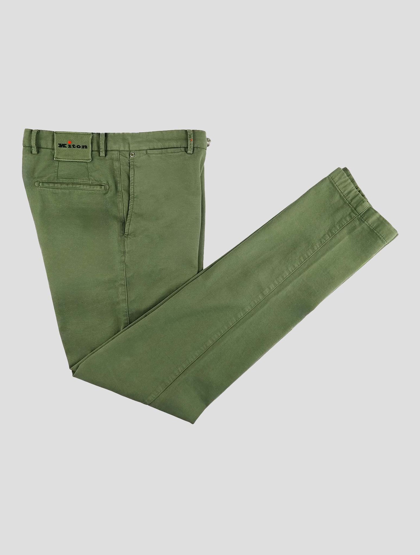 Kiton Green Cotton Cashmere Ea Pants