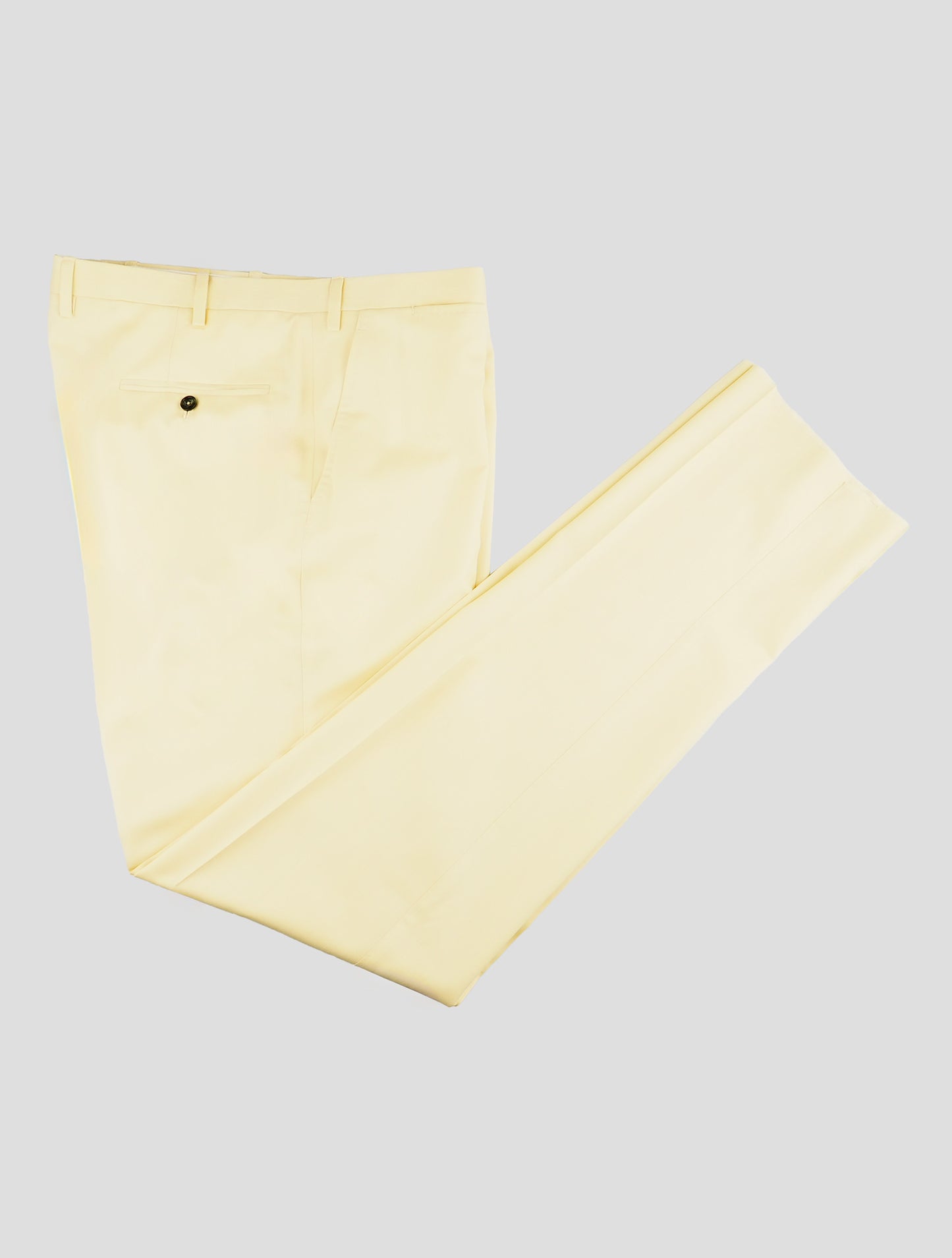 Kiton Yellow Wool 14 Micron Dress Pants