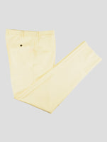 Kiton Yellow Wool 14 Micron Dress Pants