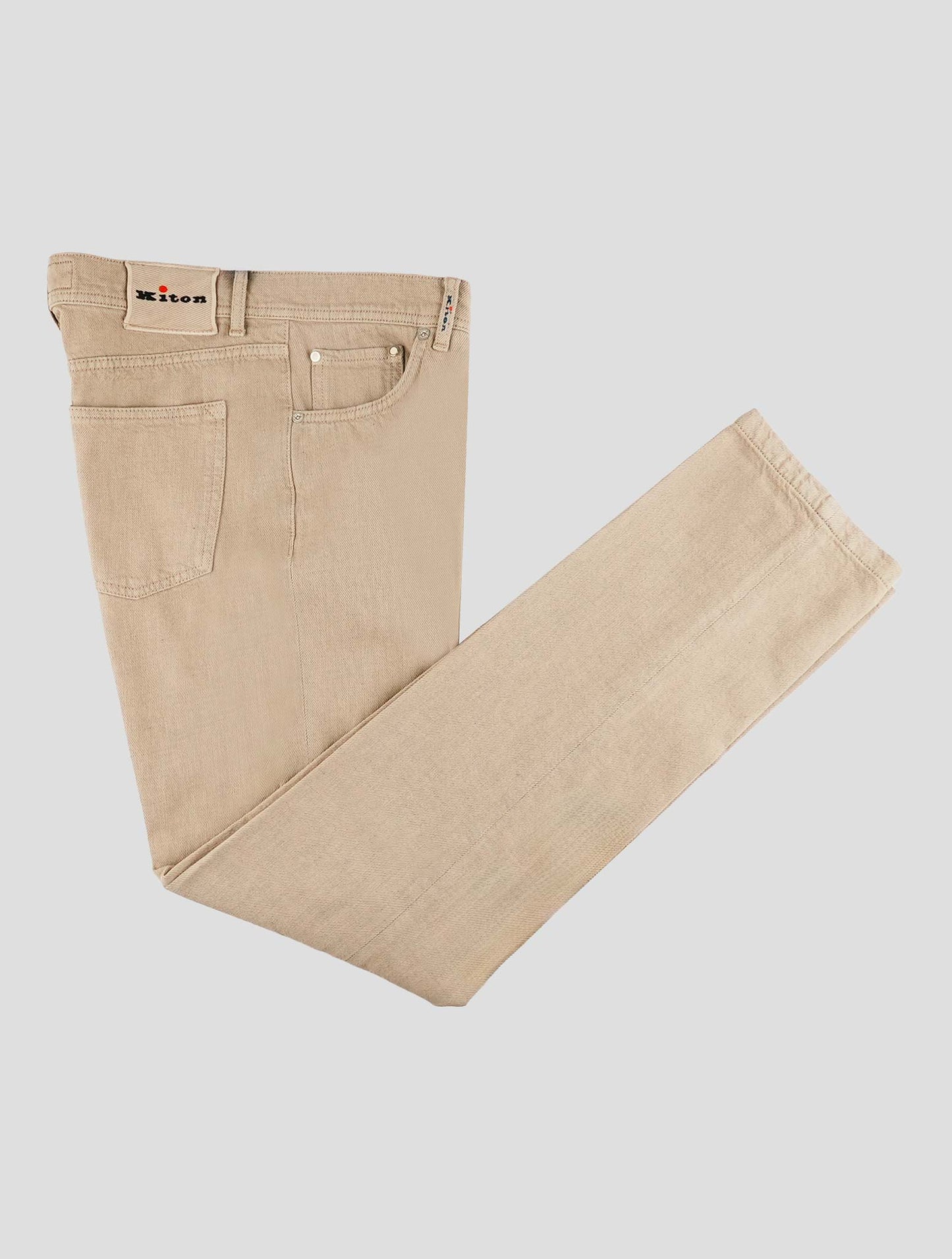 Kiton Beige Cotton Jeans