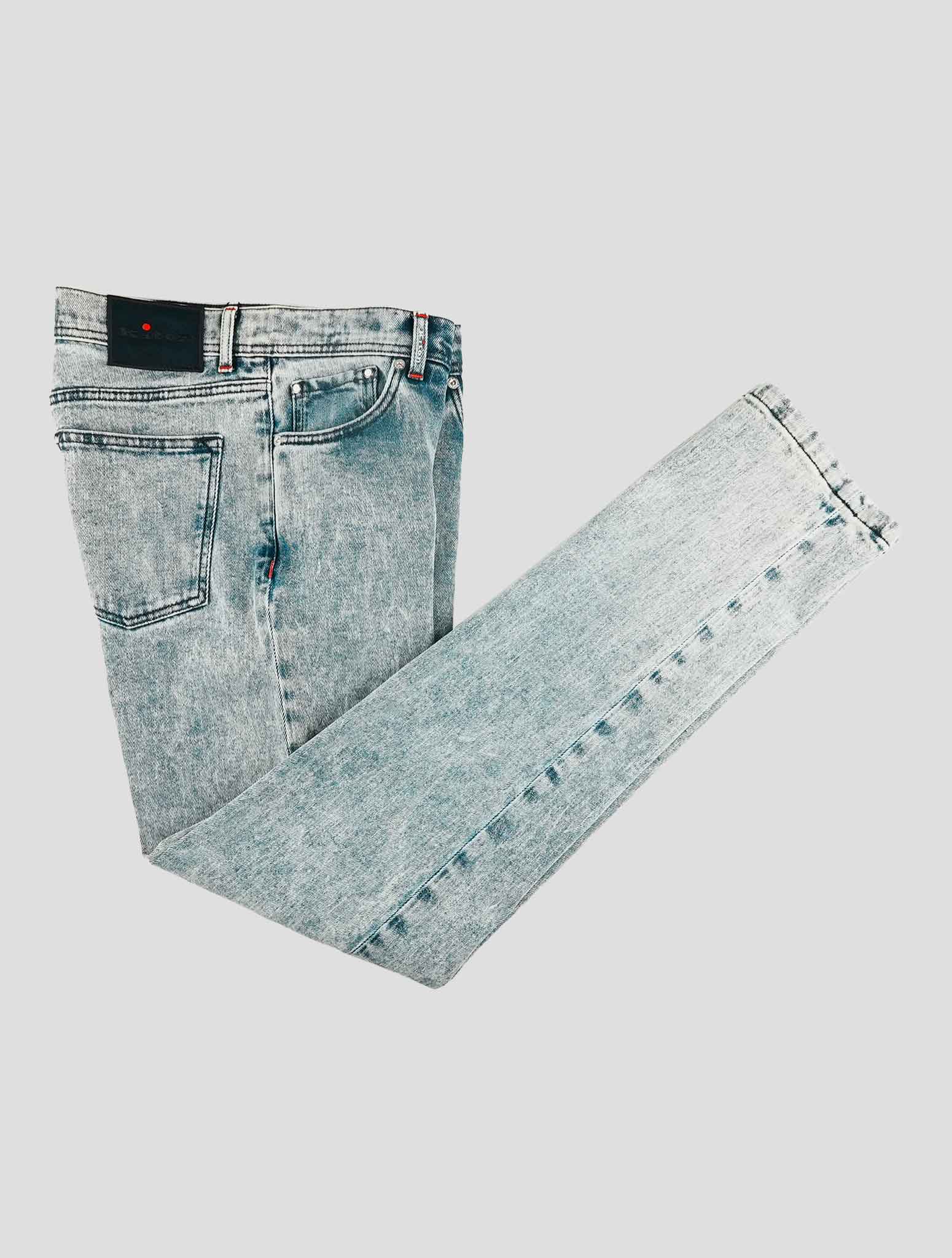 Kiton Blue Cotton Jeans