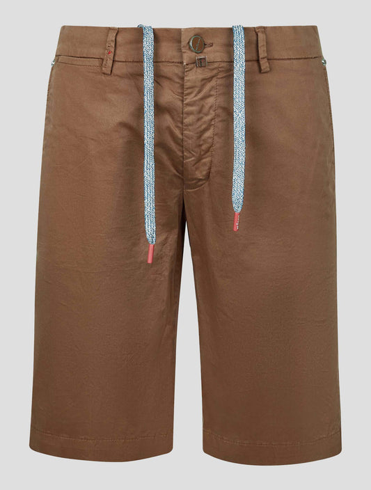 Kiton Brown Cotton Ea Short Pants
