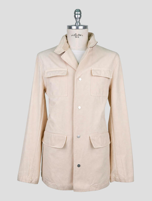 Kiton Beige Cotton Coat