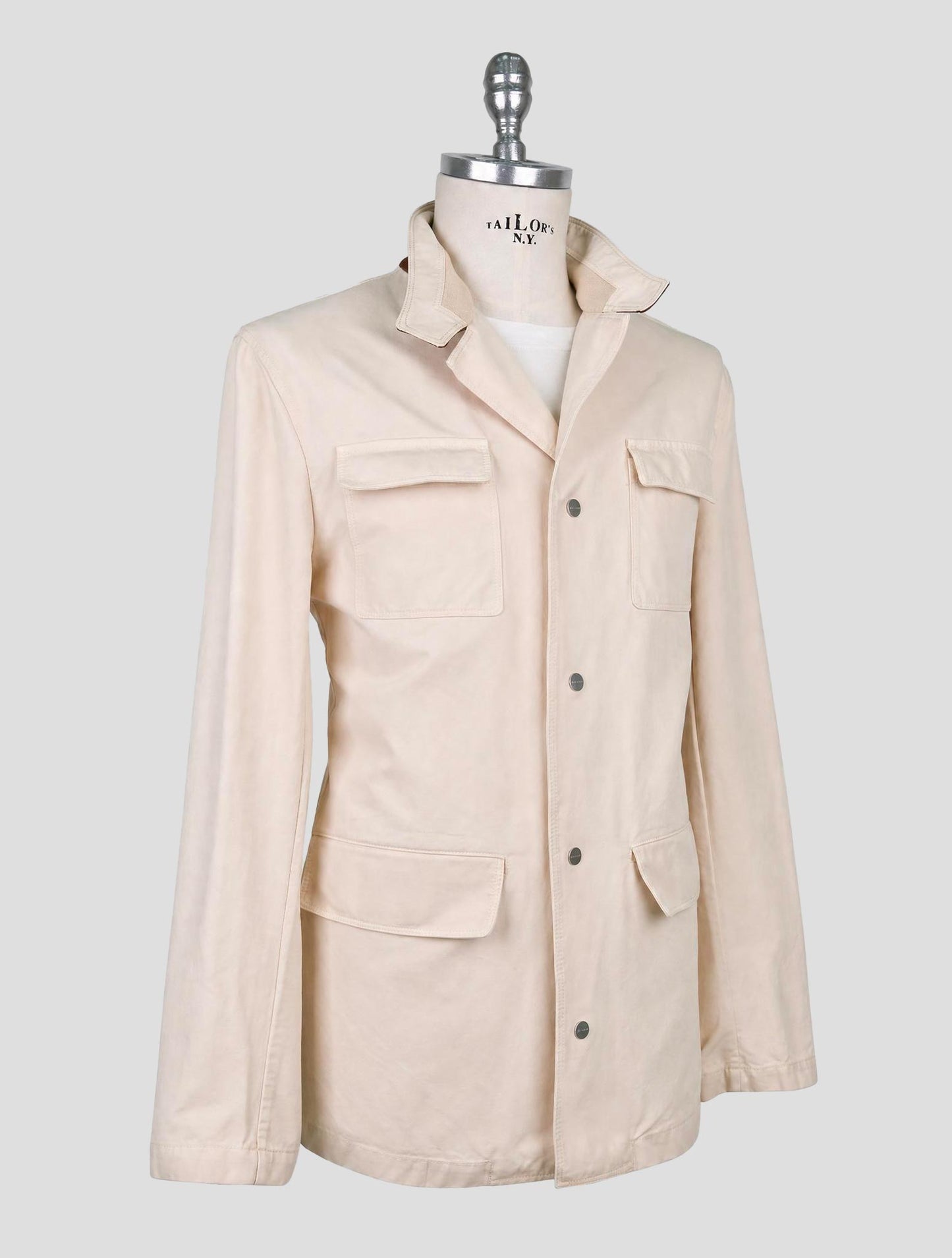 Kiton Beige Cotton Coat