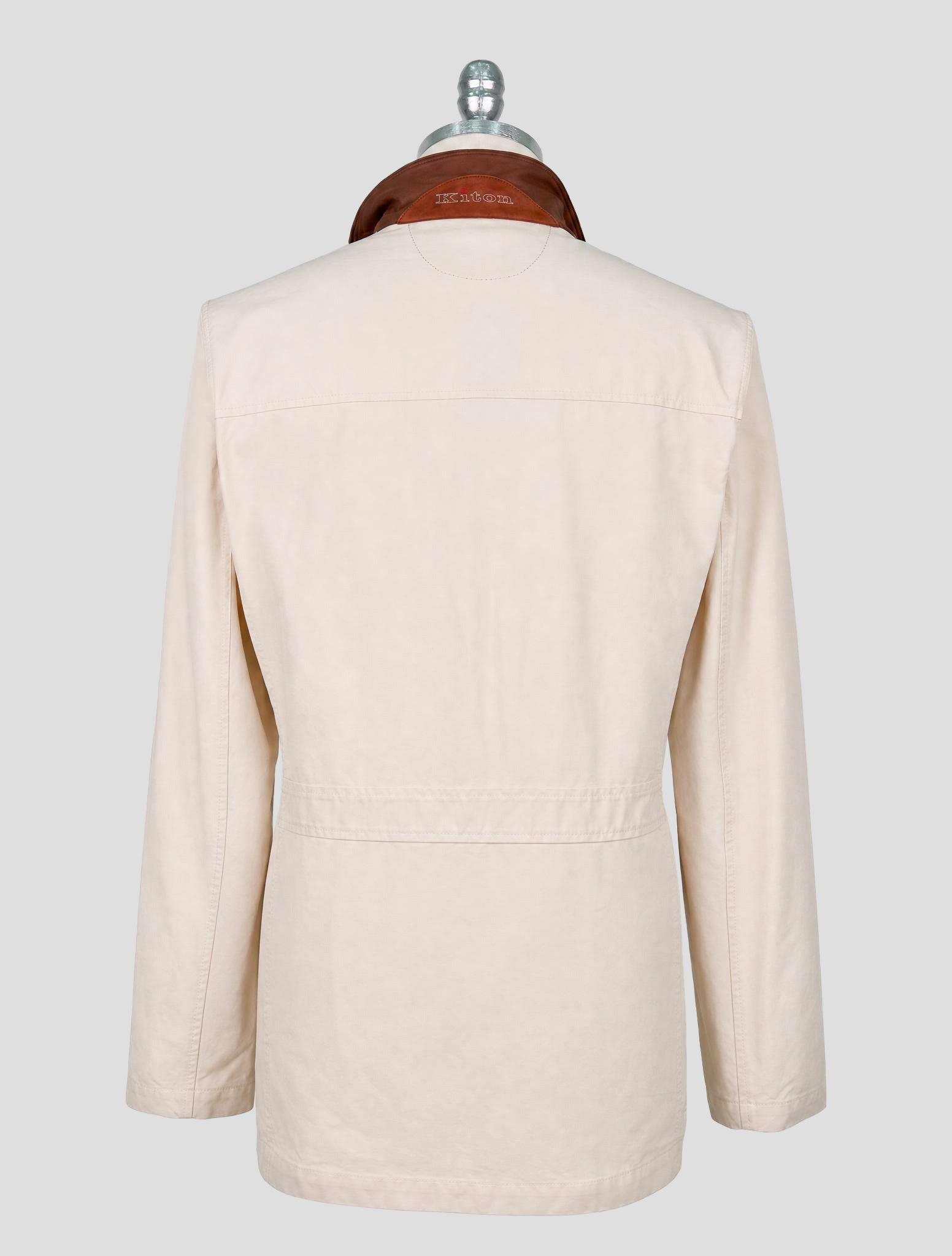 Kiton Beige Cotton Coat