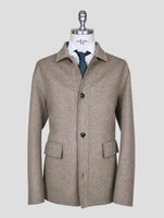 Kiton Beige Wool Cashmere Coat