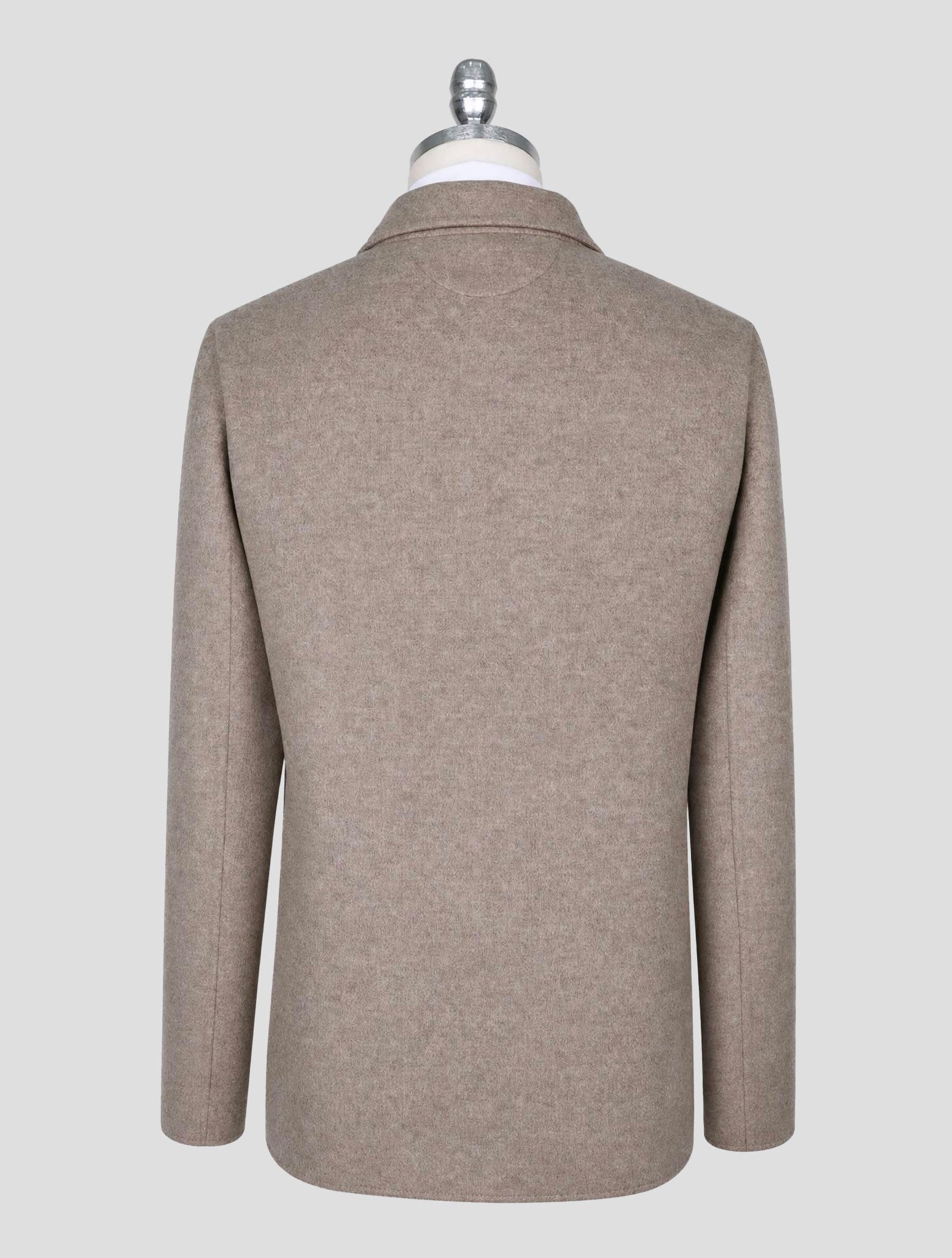 Kiton Beige Wool Cashmere Coat