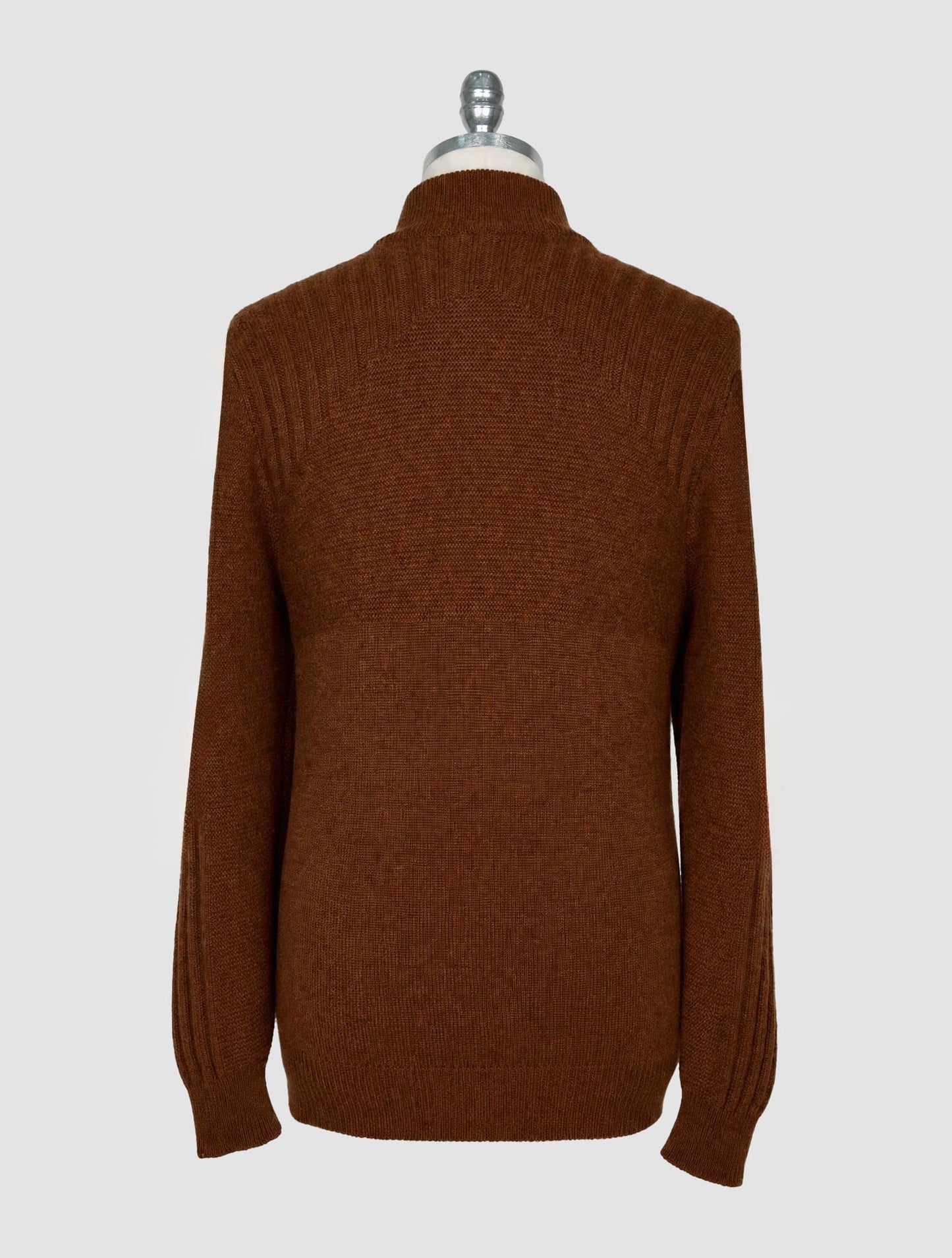 Kiton Brown Cashmere Sweater Half Zip