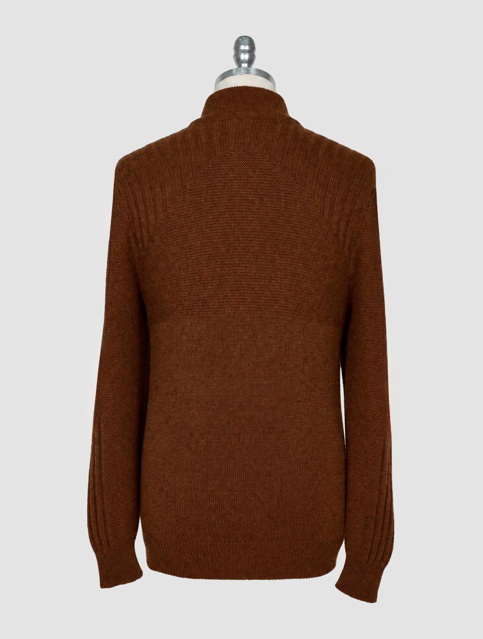 Kiton Brown Cashmere Sweater Half Zip