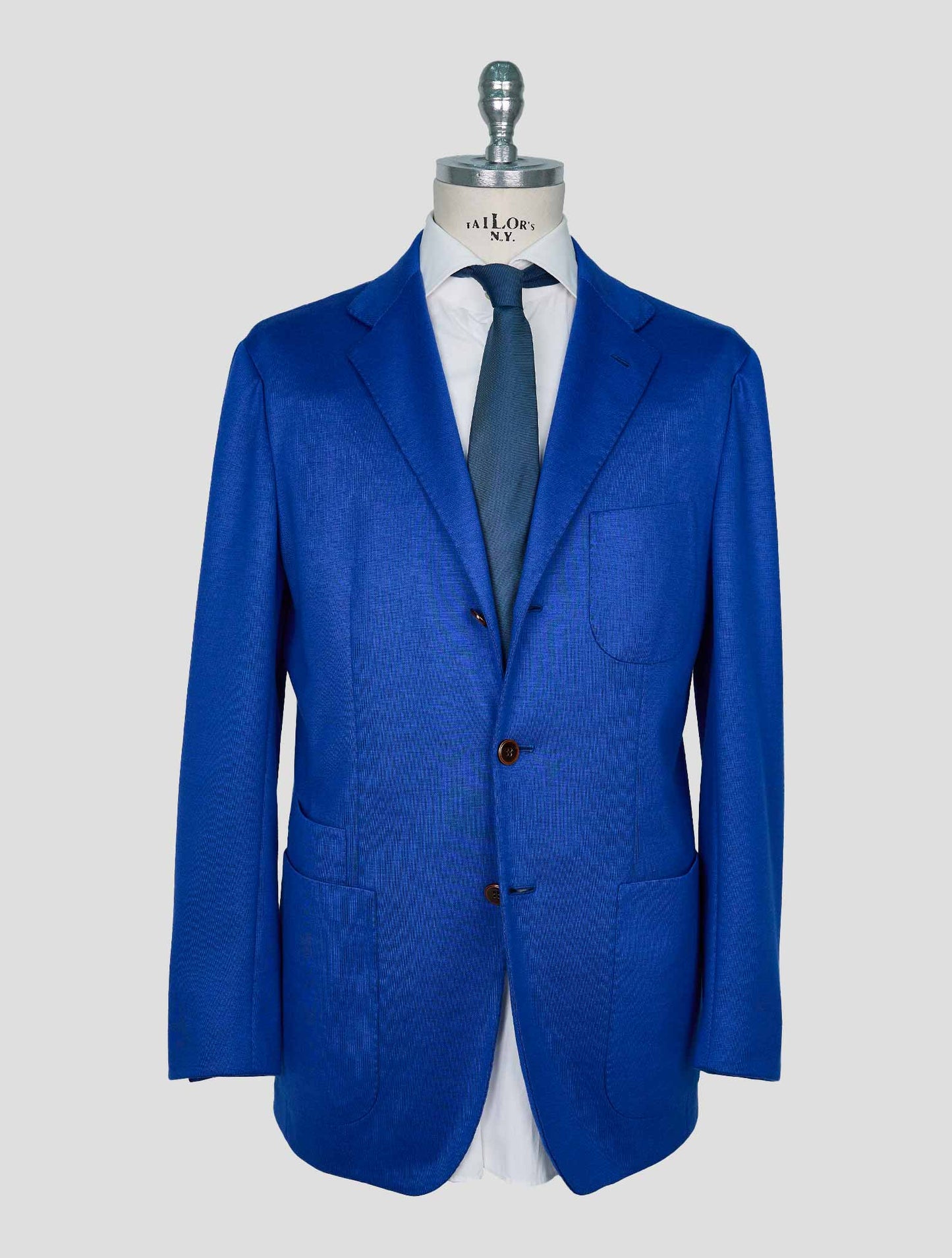 Kiton Blue Cashmere Pl Blazer