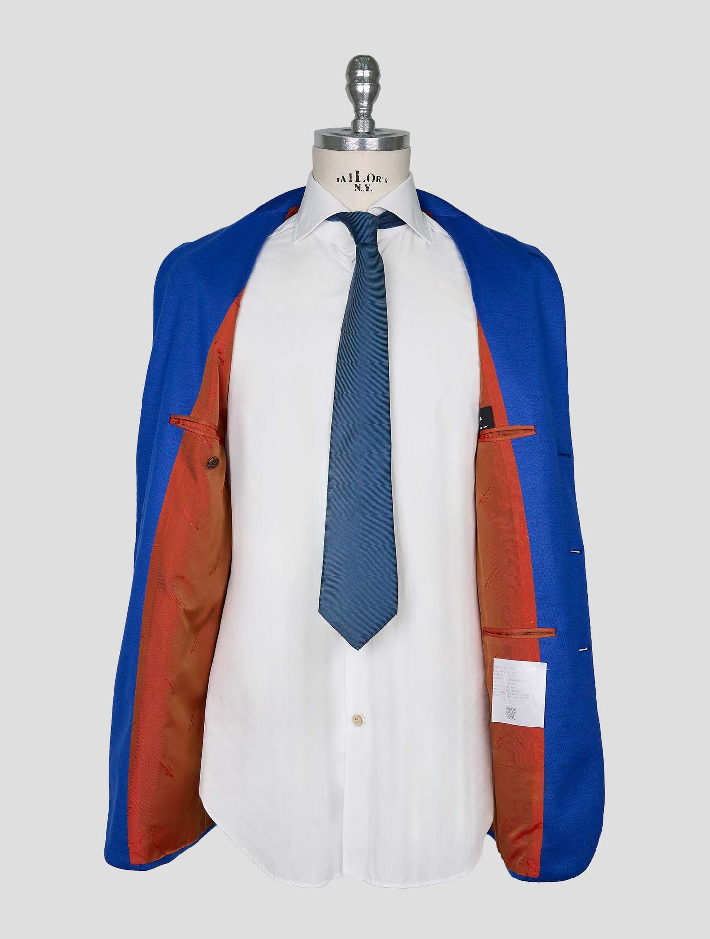 Kiton Blue Cashmere Pl Blazer