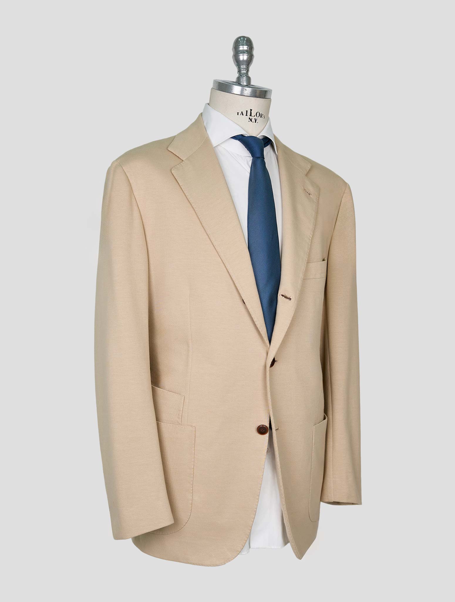 Kiton Beige Cotton Ea Blazer