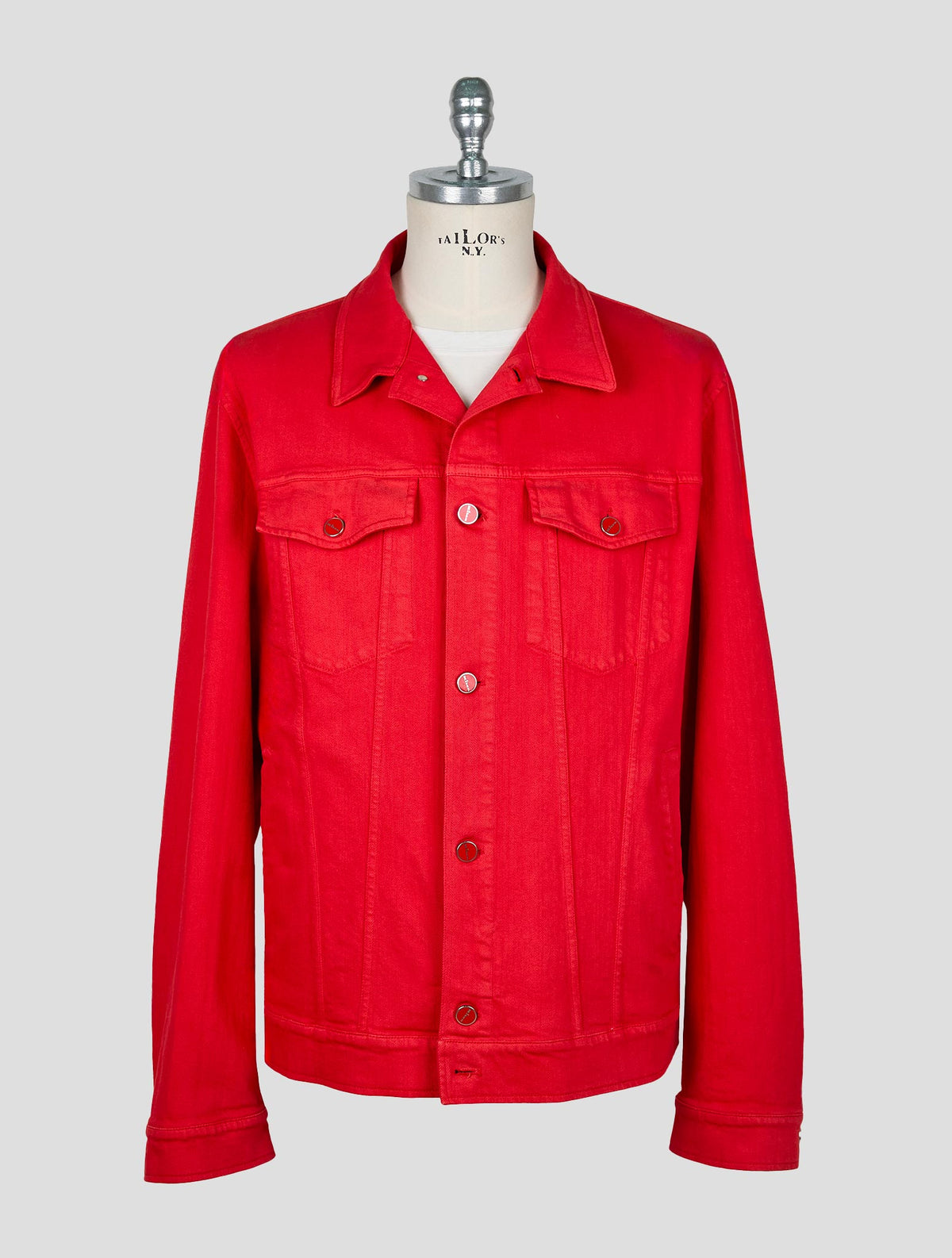 Kiton Red Cotton Ea Coat