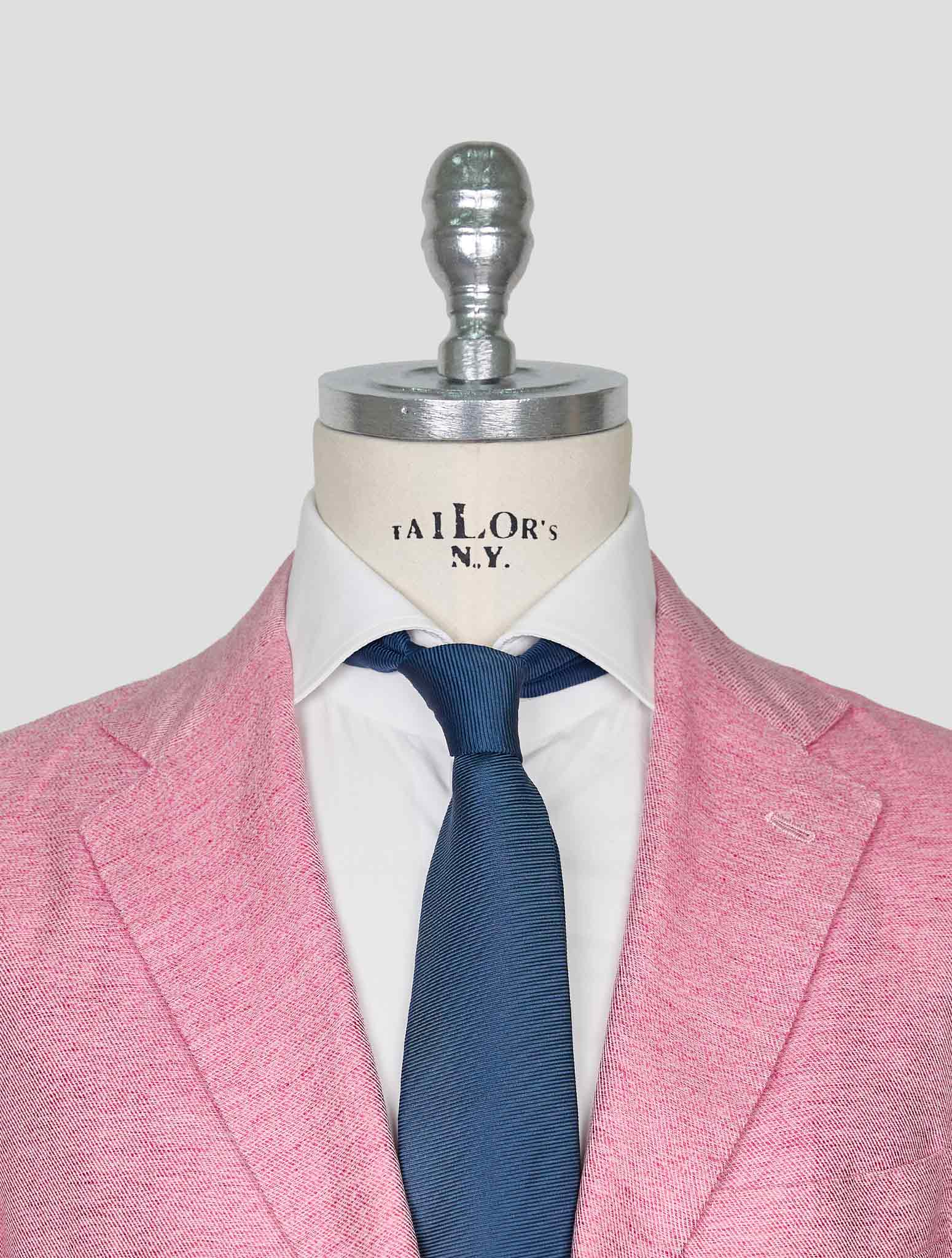 Kiton Pink Cotton Linen Blazer