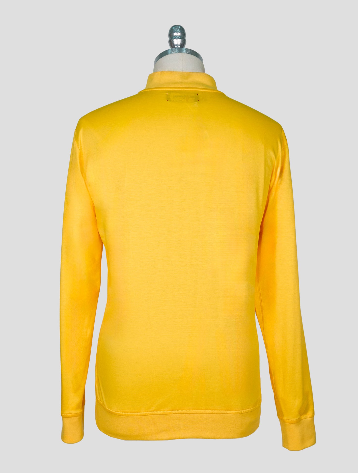 Kiton Yellow Cotton Sweater Full Zip