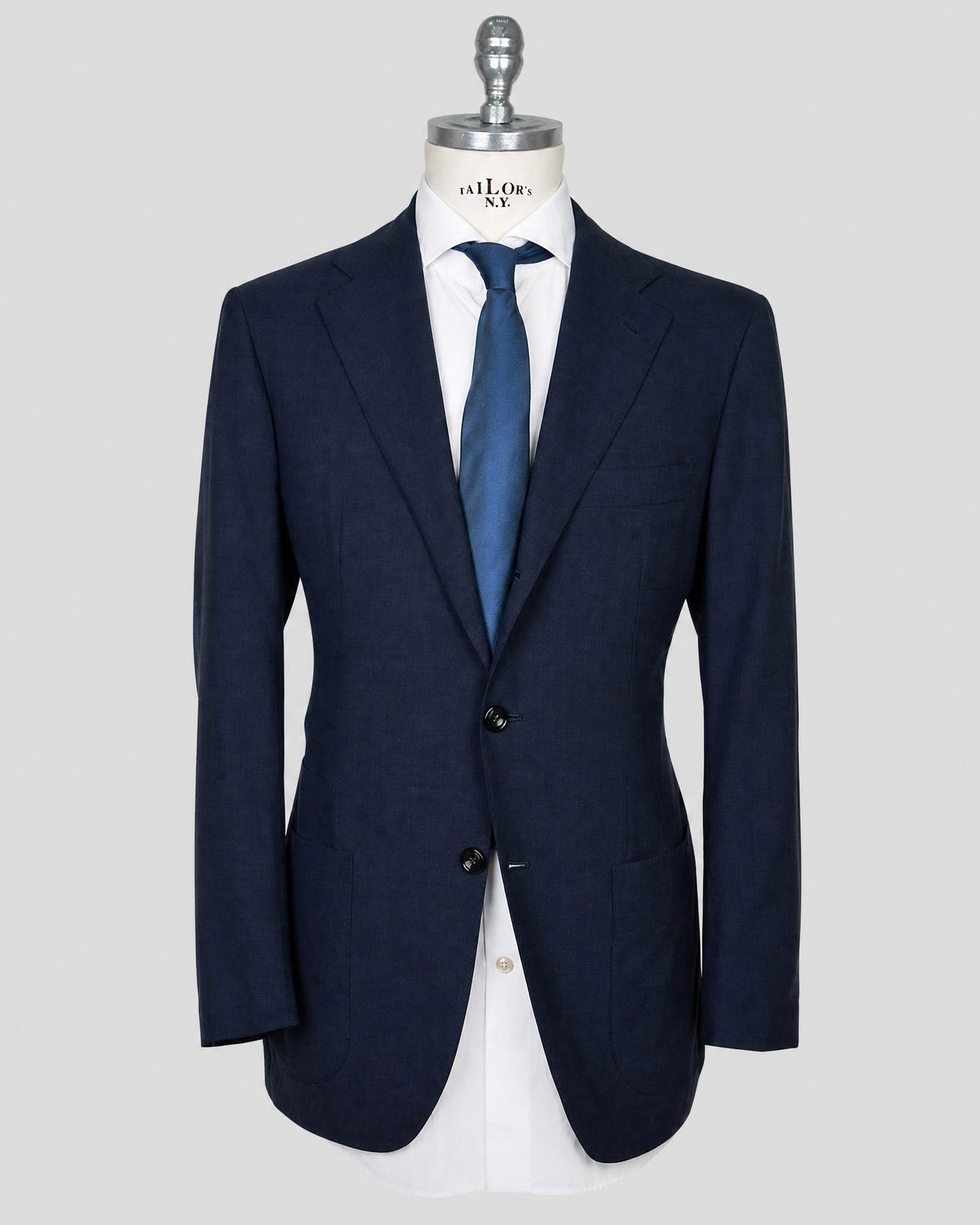 Kiton Blue Cashmere Silk Blazer