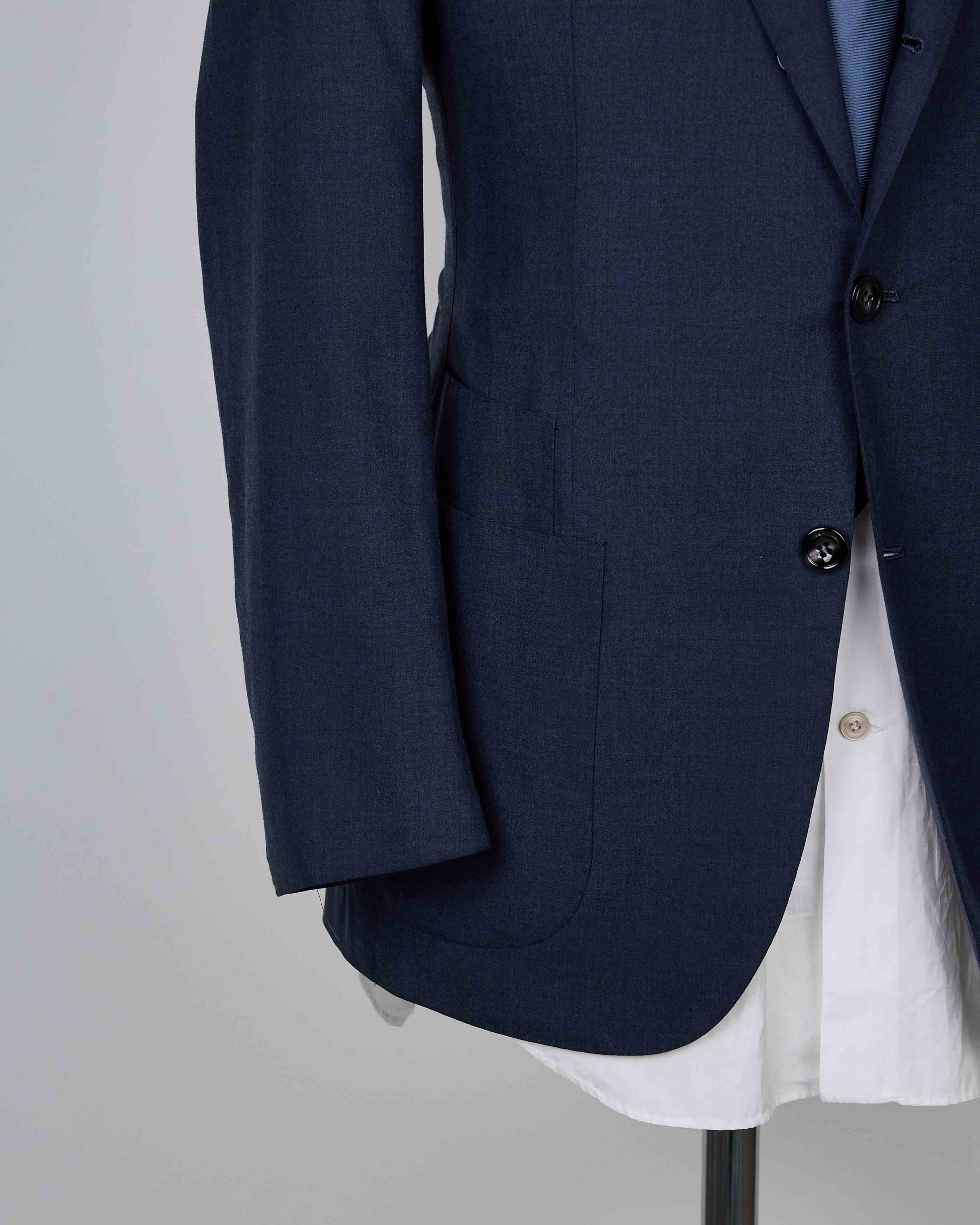 Kiton Blue Cashmere Silk Blazer