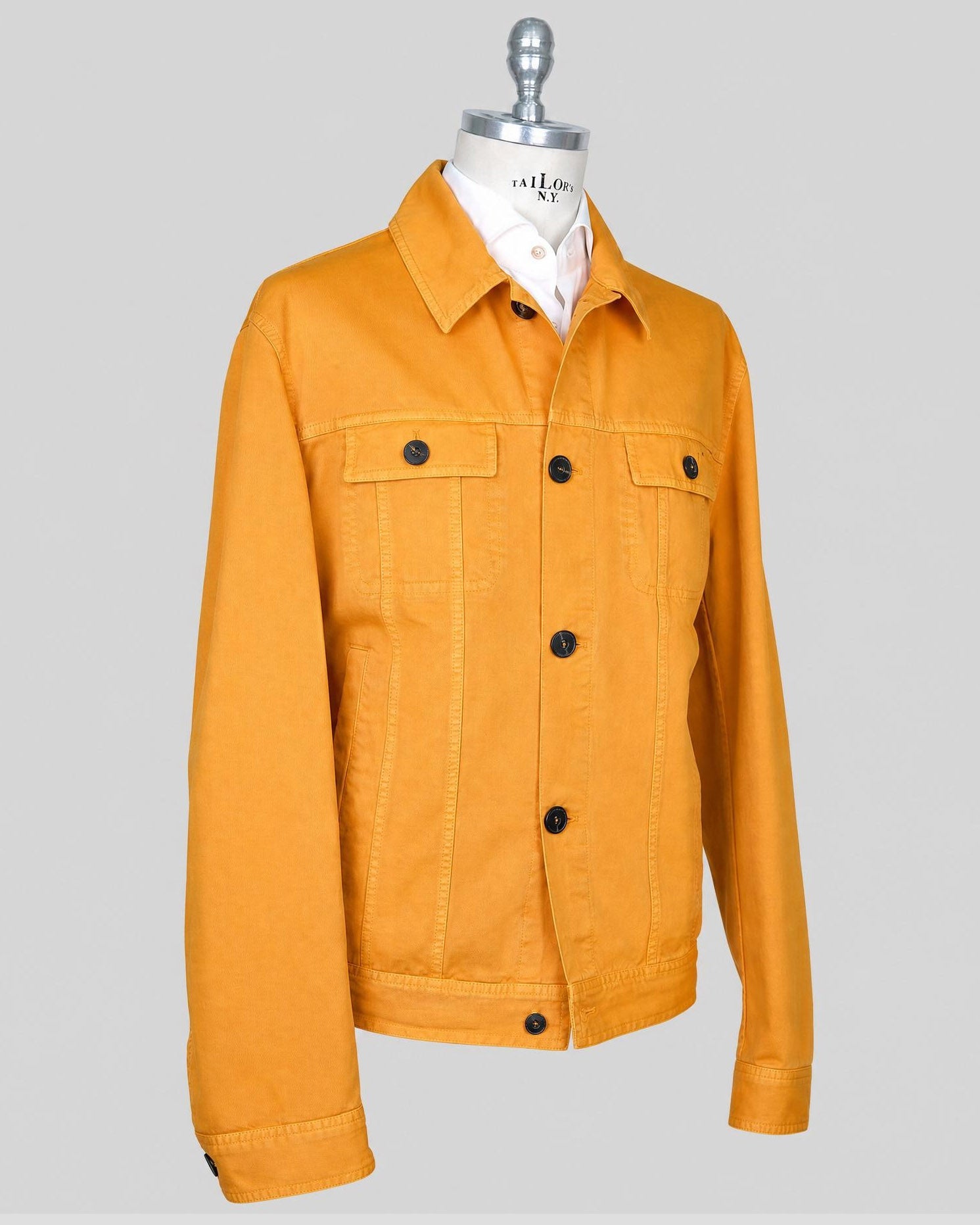 Kiton Orange Cotton Coat