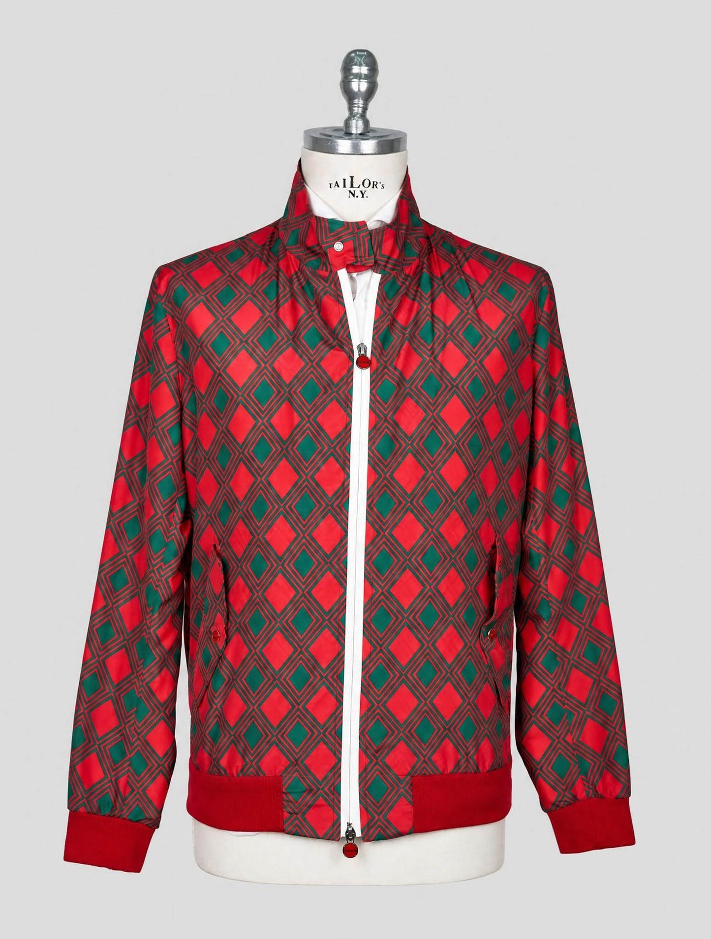 Kiton Red Green Pl Coat