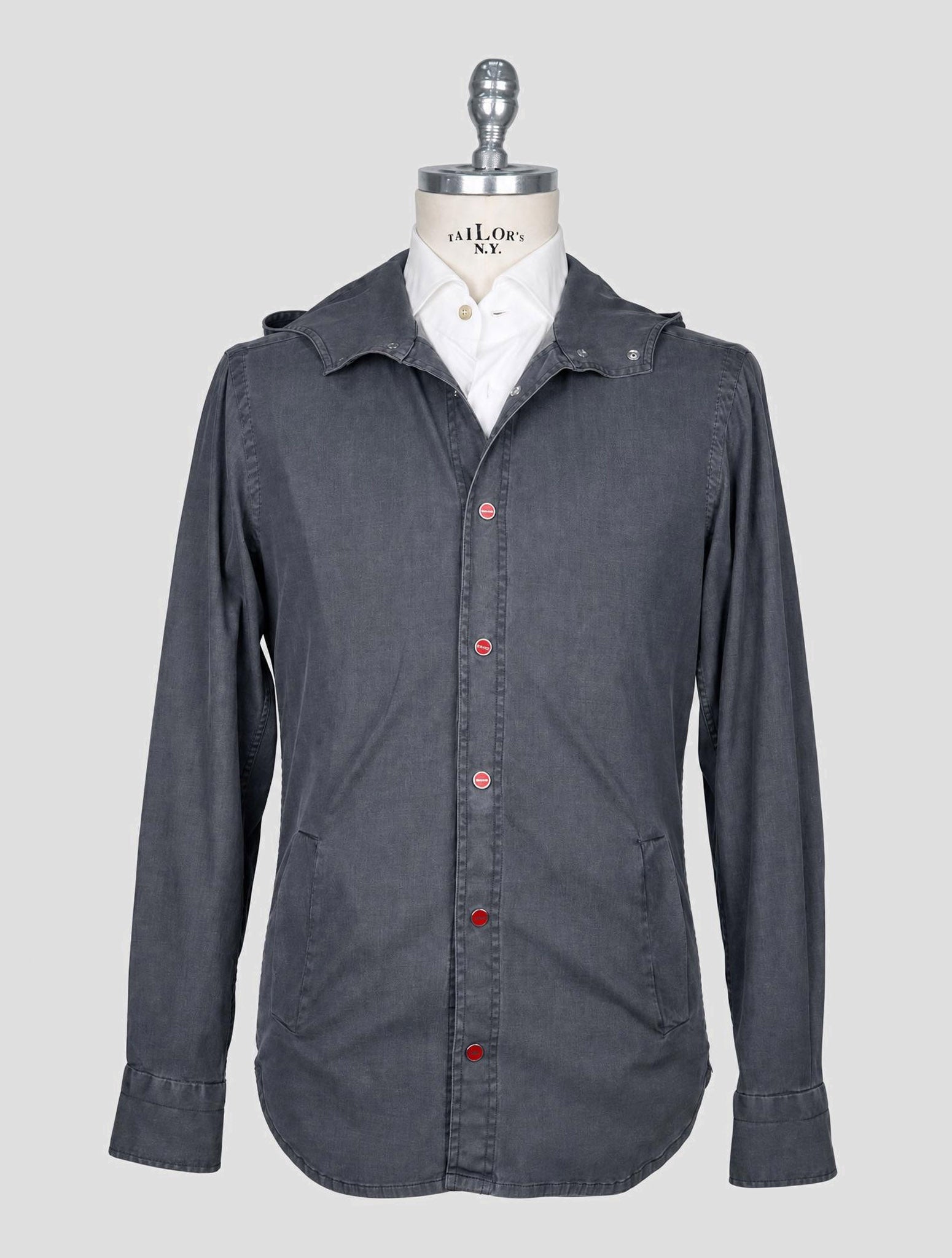 Kiton Gray Cotton Ea Mariano Shirt