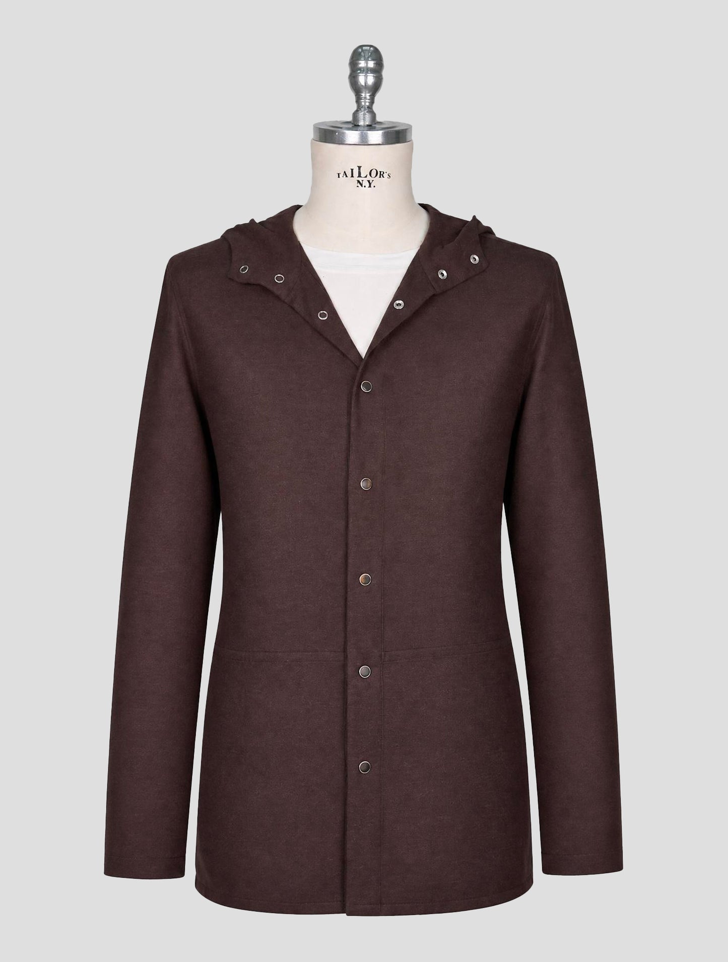 Kiton Brown Cotton Silk Luca Shirt