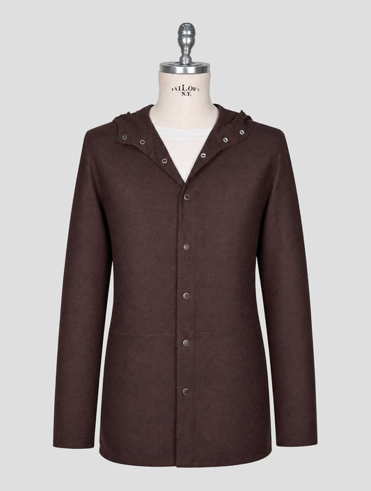Kiton Brown Cotton Silk Luca Shirt