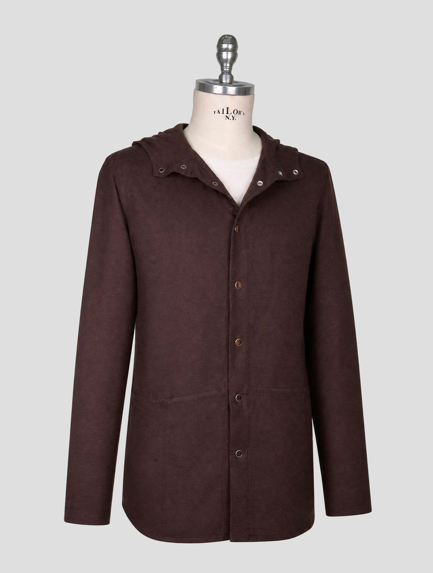 Kiton Brown Cotton Silk Luca Shirt