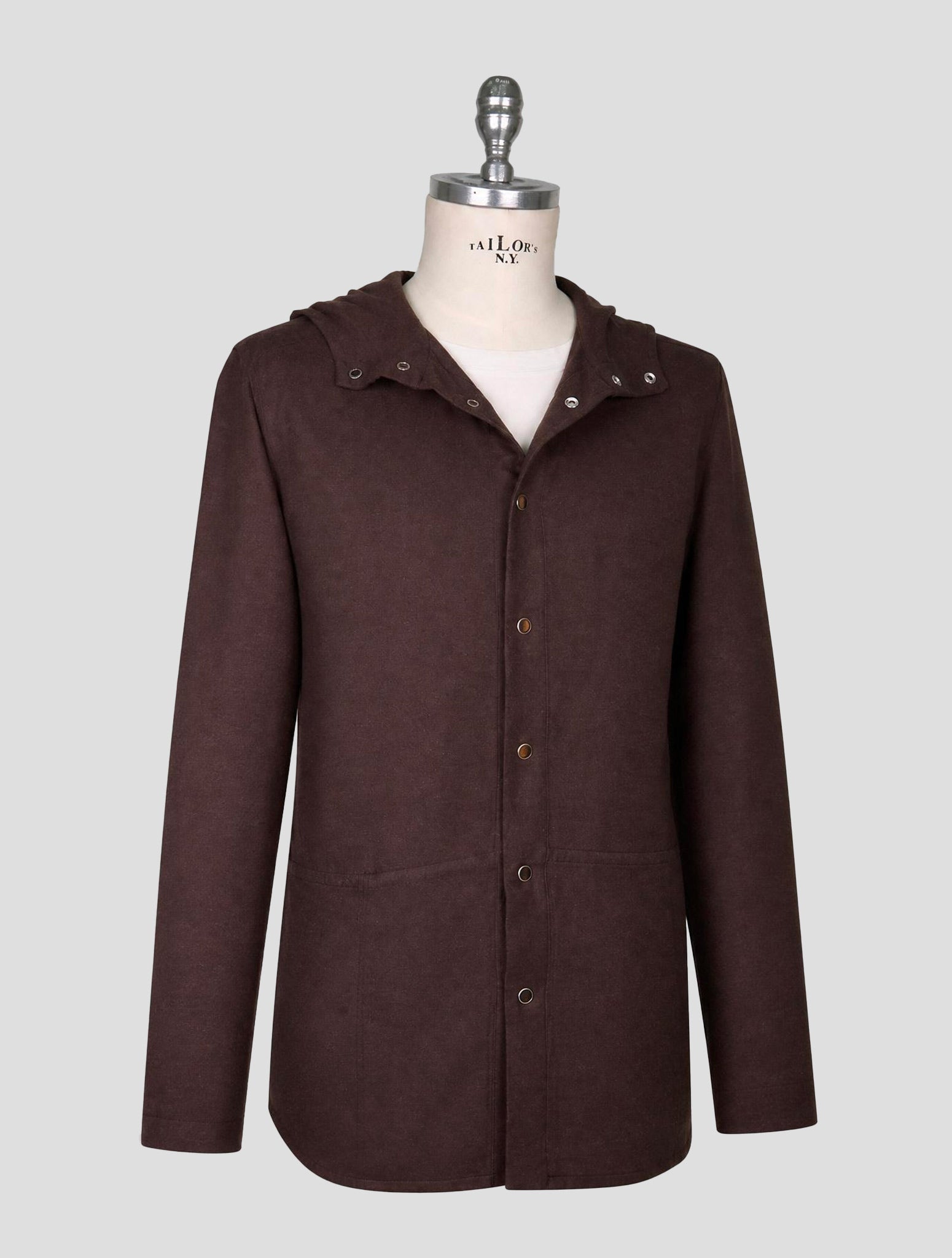 Kiton Brown Cotton Silk Luca Shirt