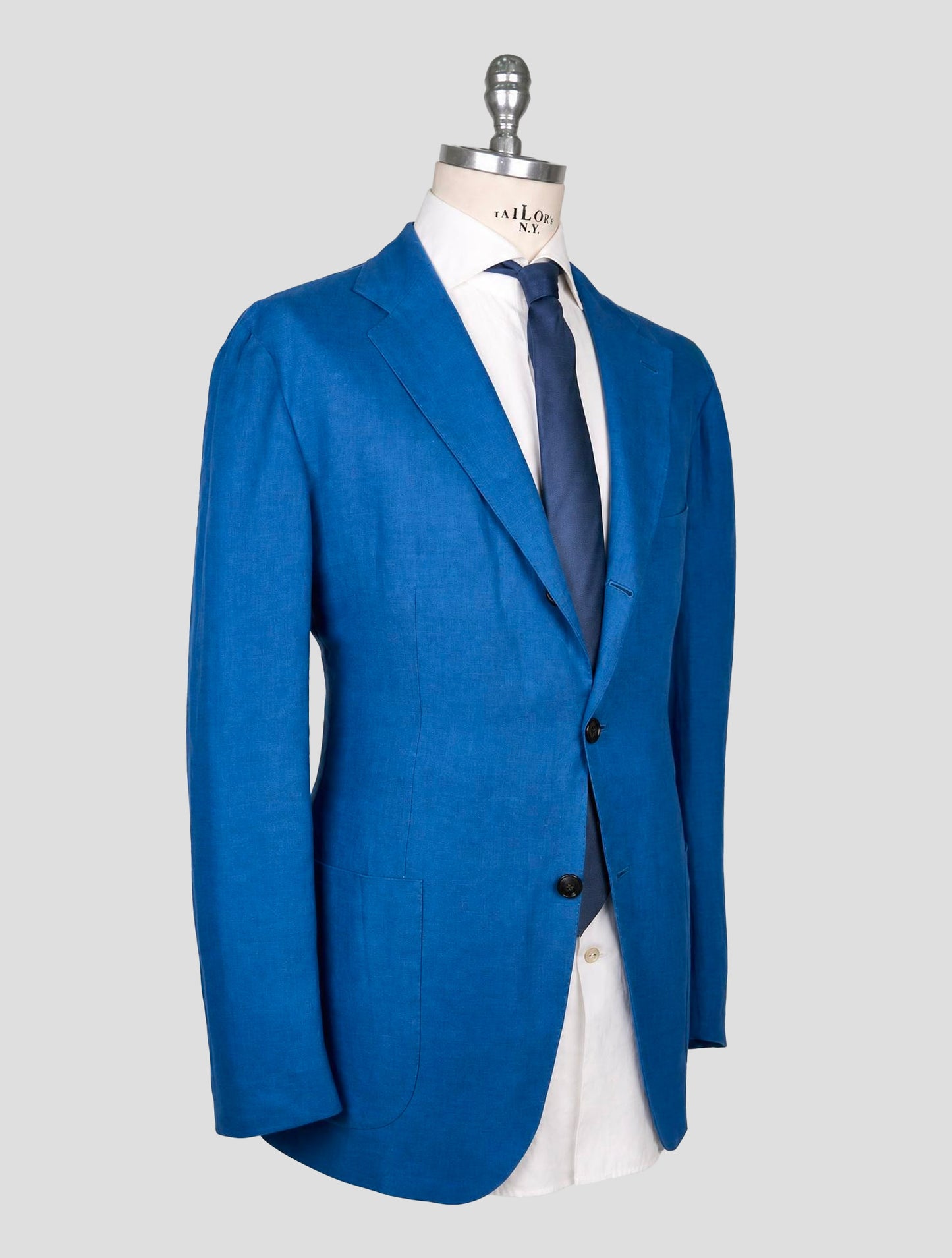 Kiton Blue Linen Blazer