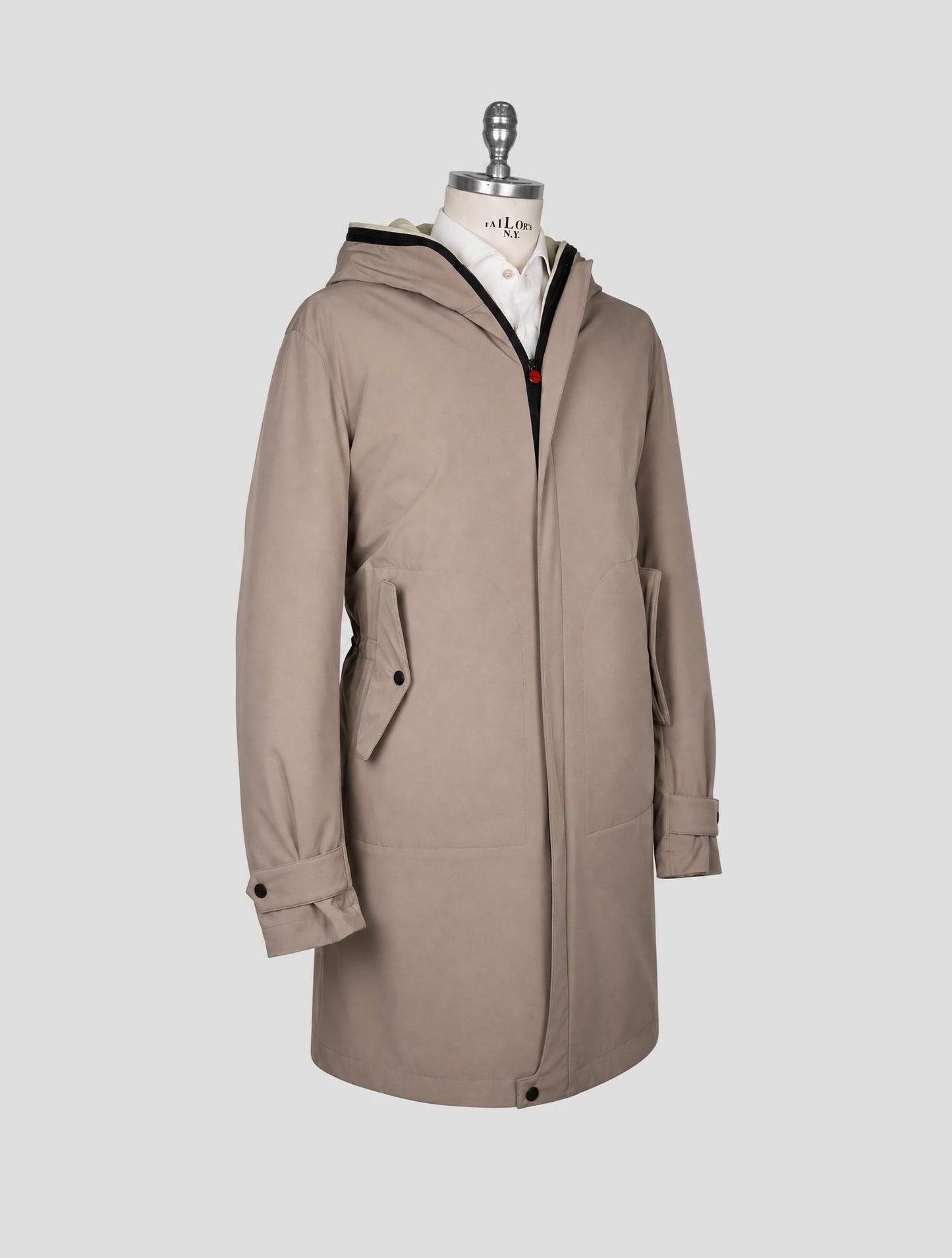 Kiton Taupe Pa Pl Ea Overcoat
