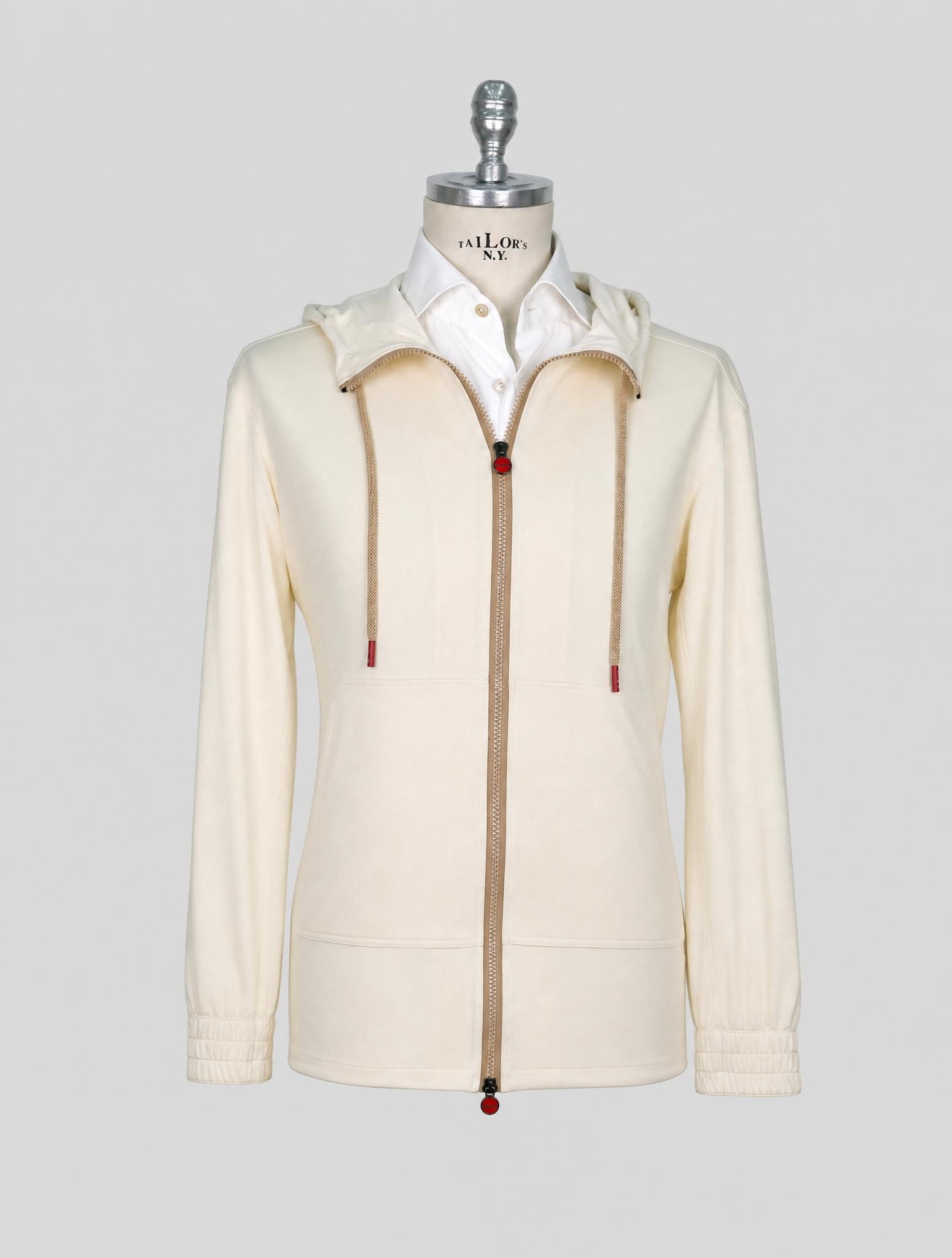 Kiton Ivory Cotton Shirt Umbi