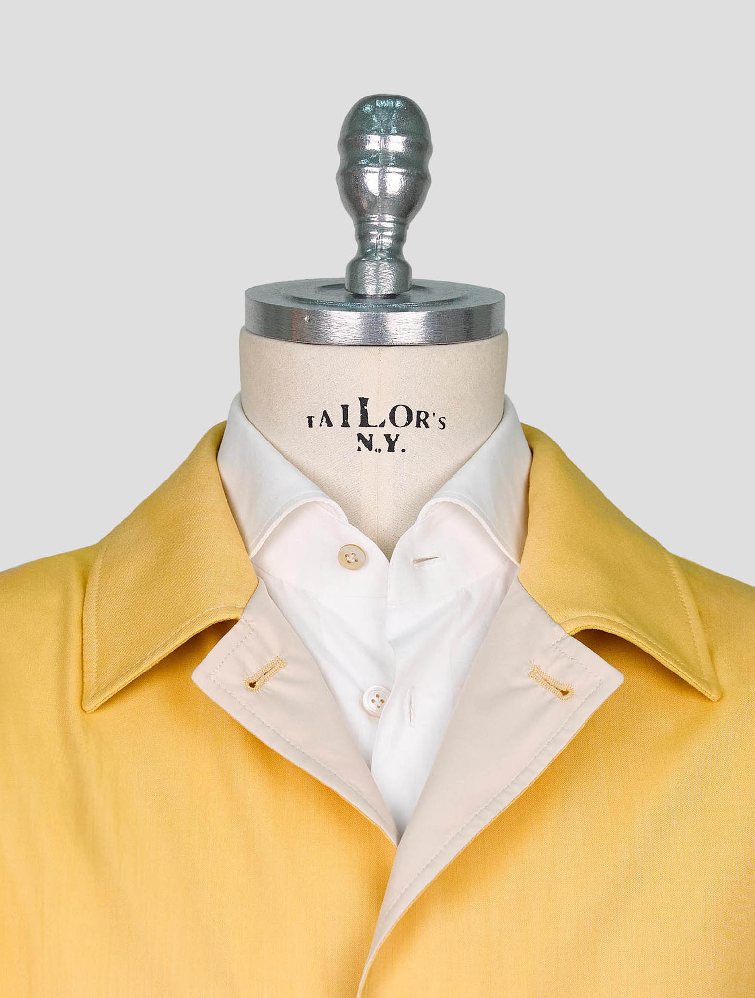 Kiton Yellow Beige Cashmere Pl Overcoat