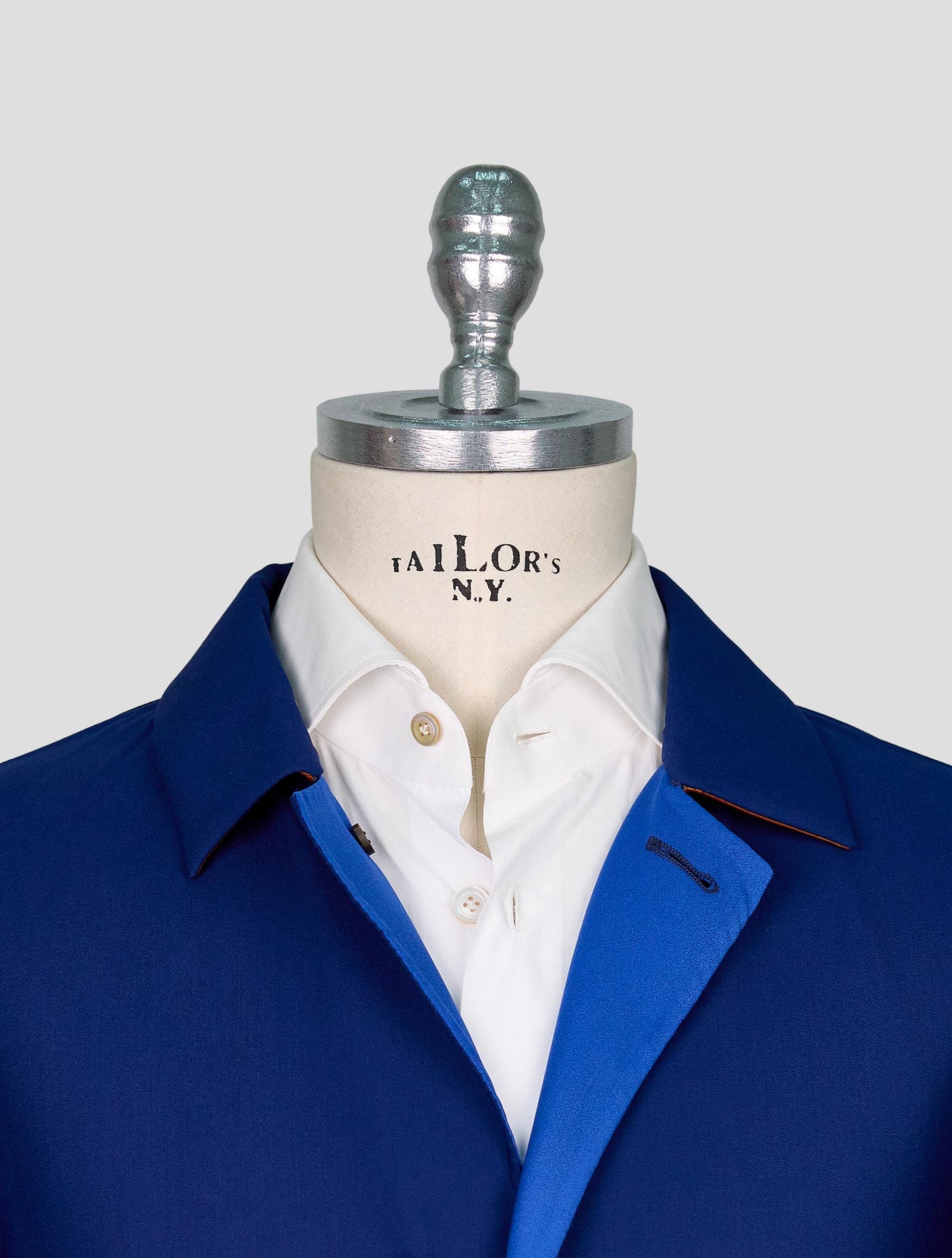 Kiton Blue Pa Wool Ea Silk Coat