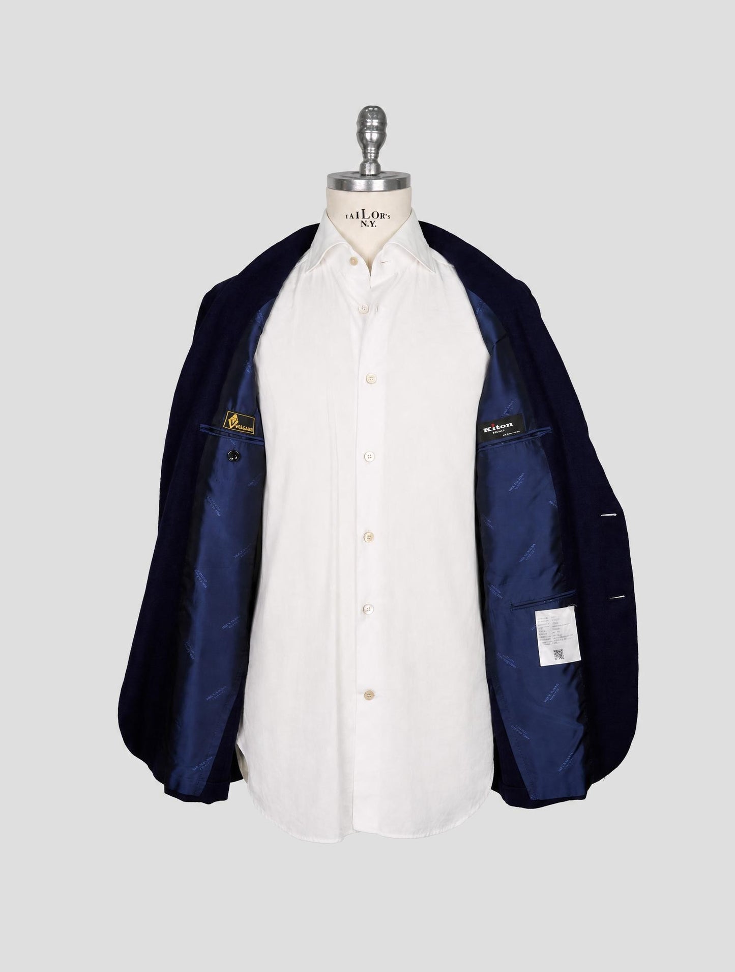 Kiton Blue Vicuna Perù Silk Blazer