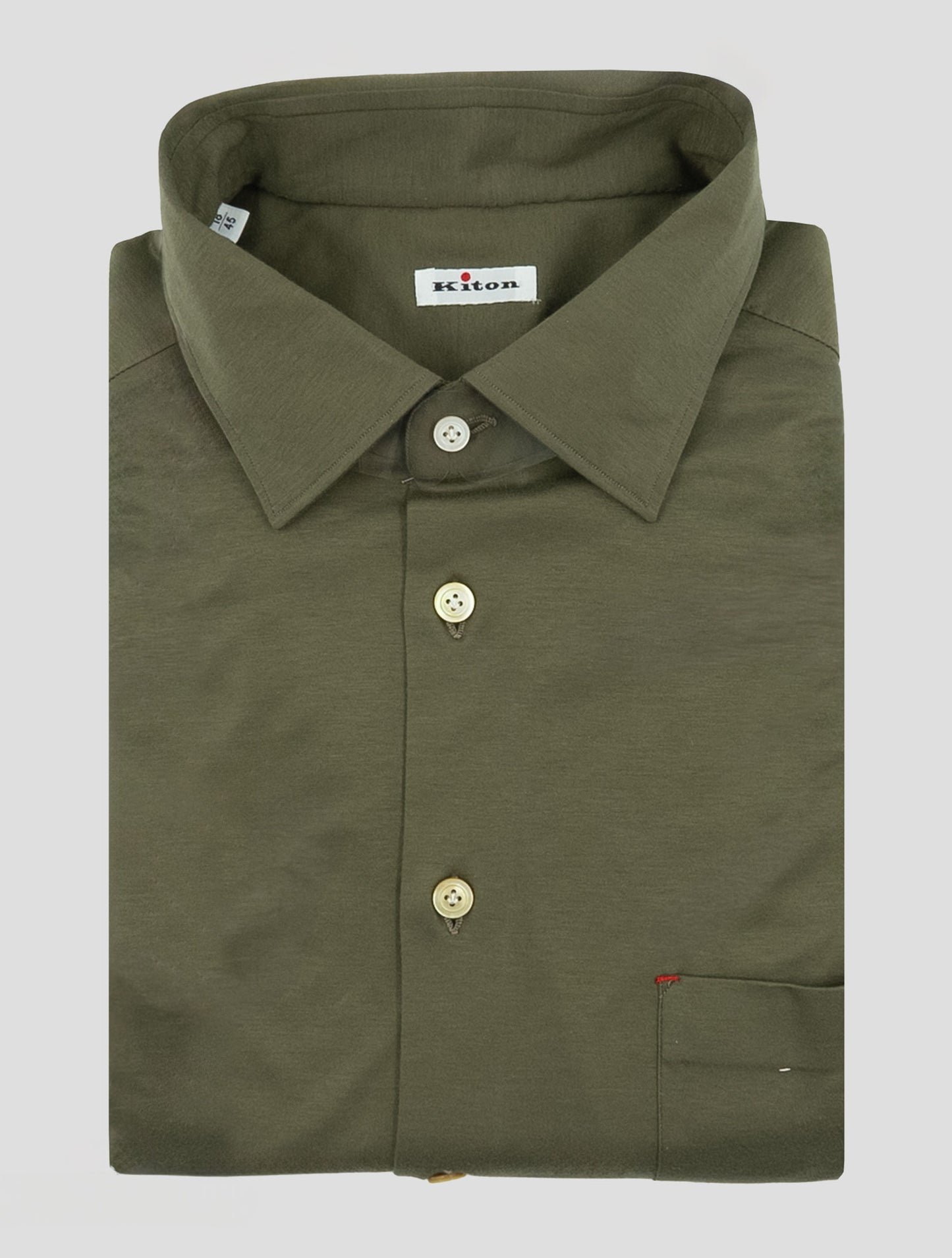 Kiton Green Cotton Shirt