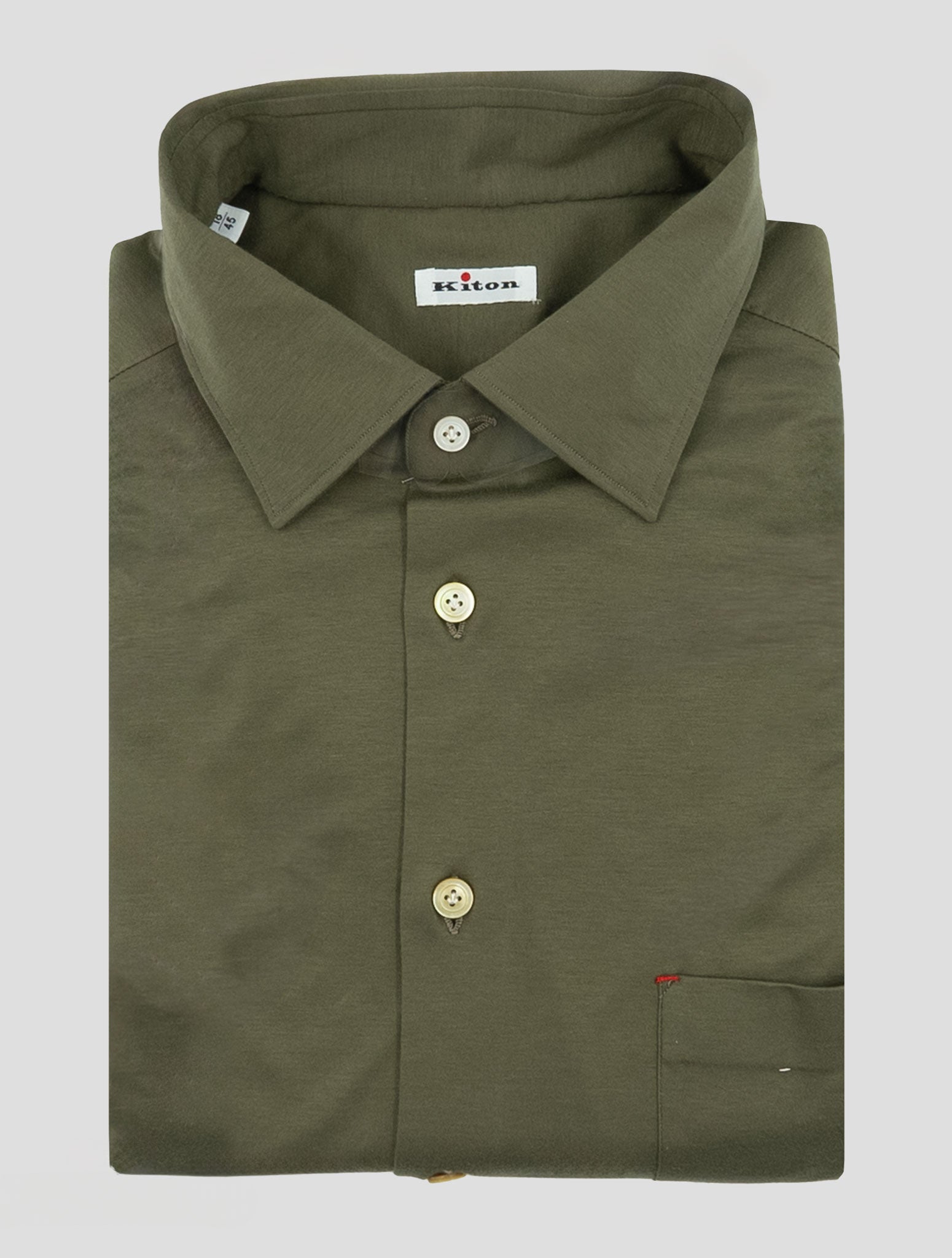 Kiton Green Cotton Shirt