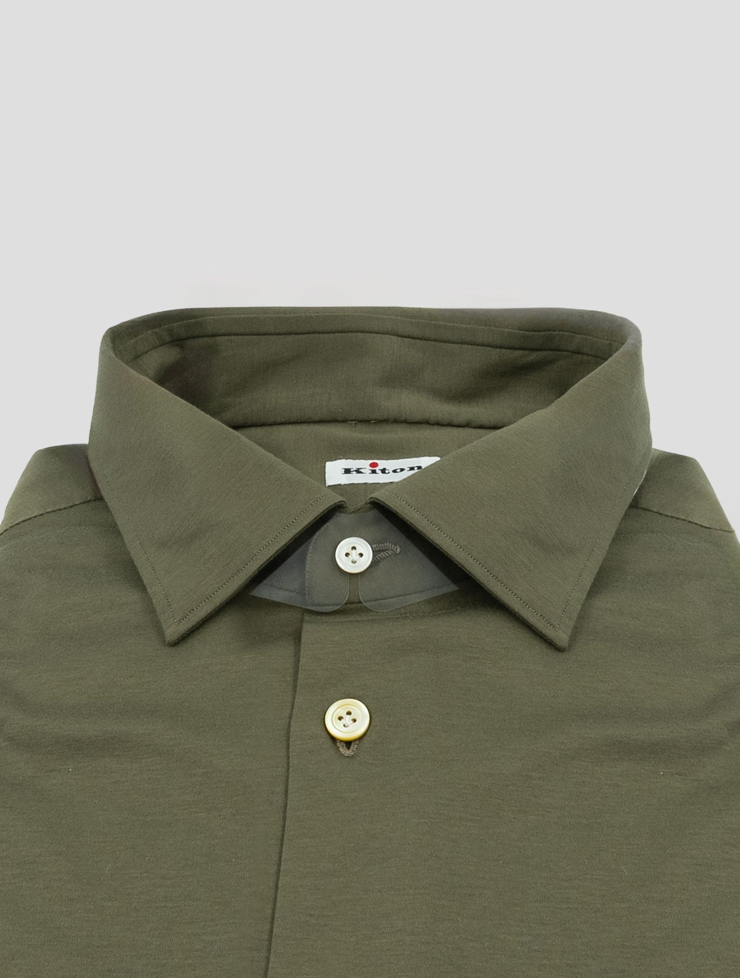 Kiton Green Cotton Shirt