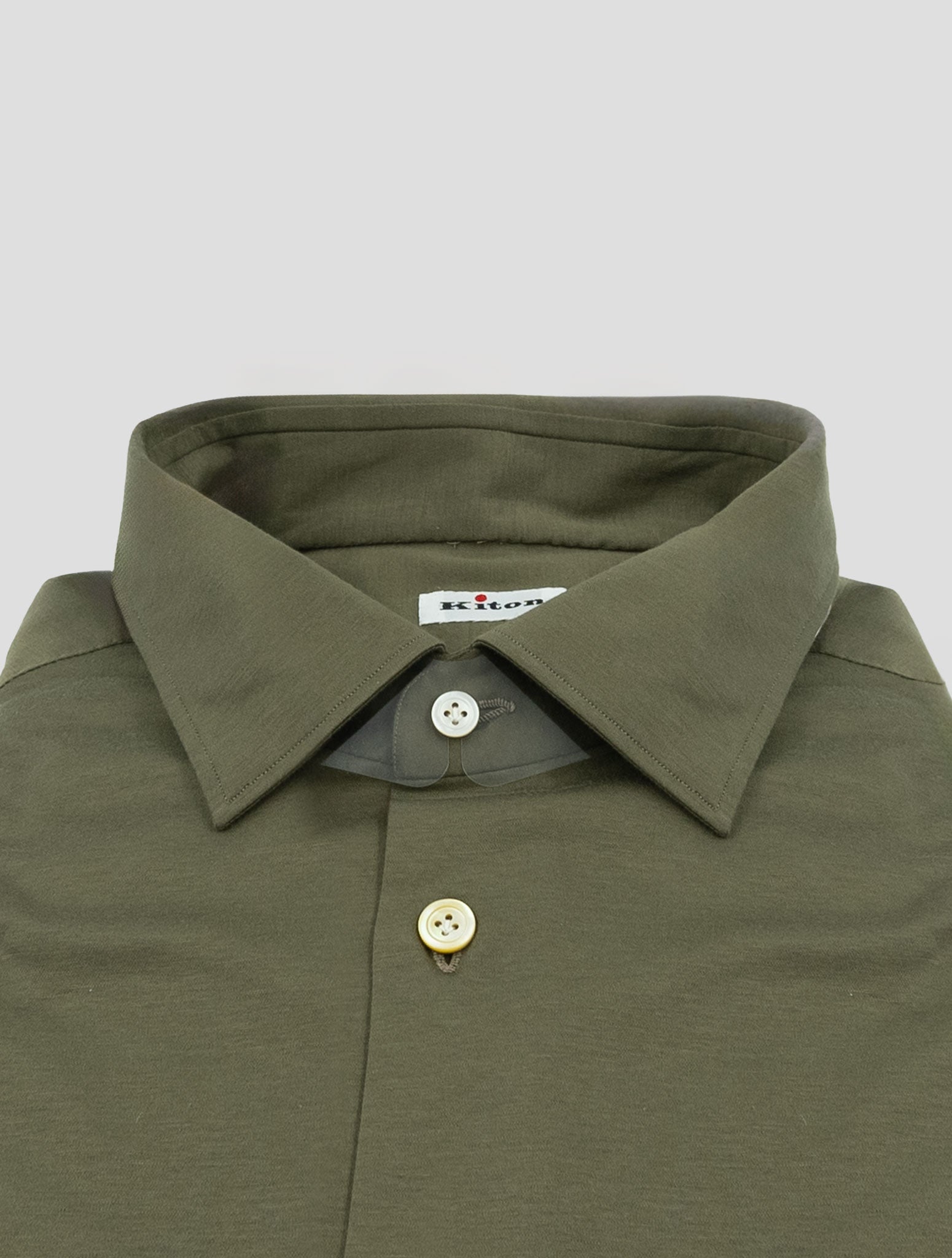 Kiton Green Cotton Shirt