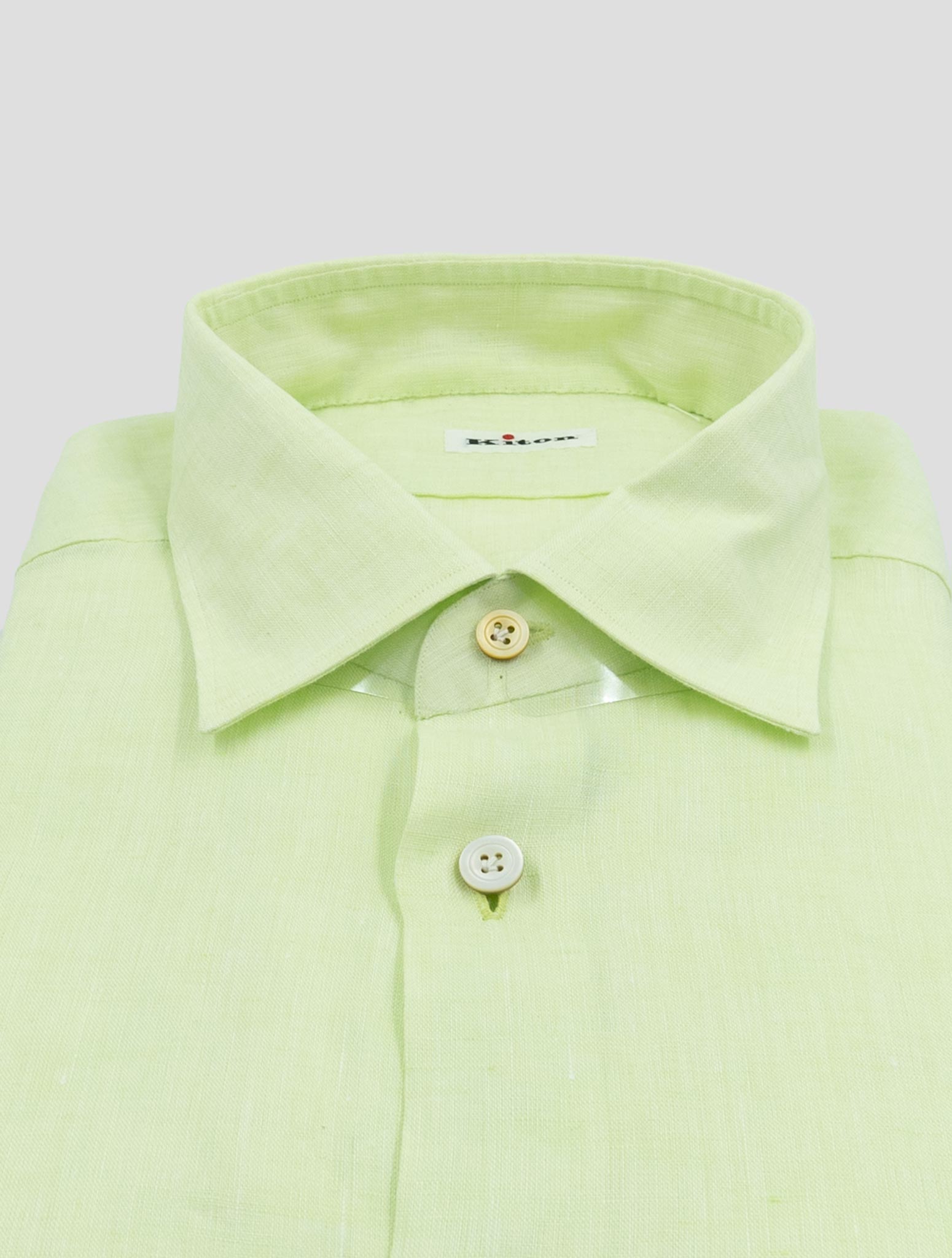 Kiton Green Linen Shirt