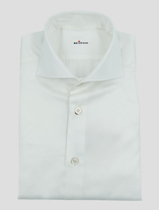 Kiton White Cotton  Shirt