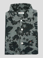 Kiton Gray Linen Nerano Shirt