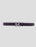 Kiton Gray Leather Leather Suede Belt
