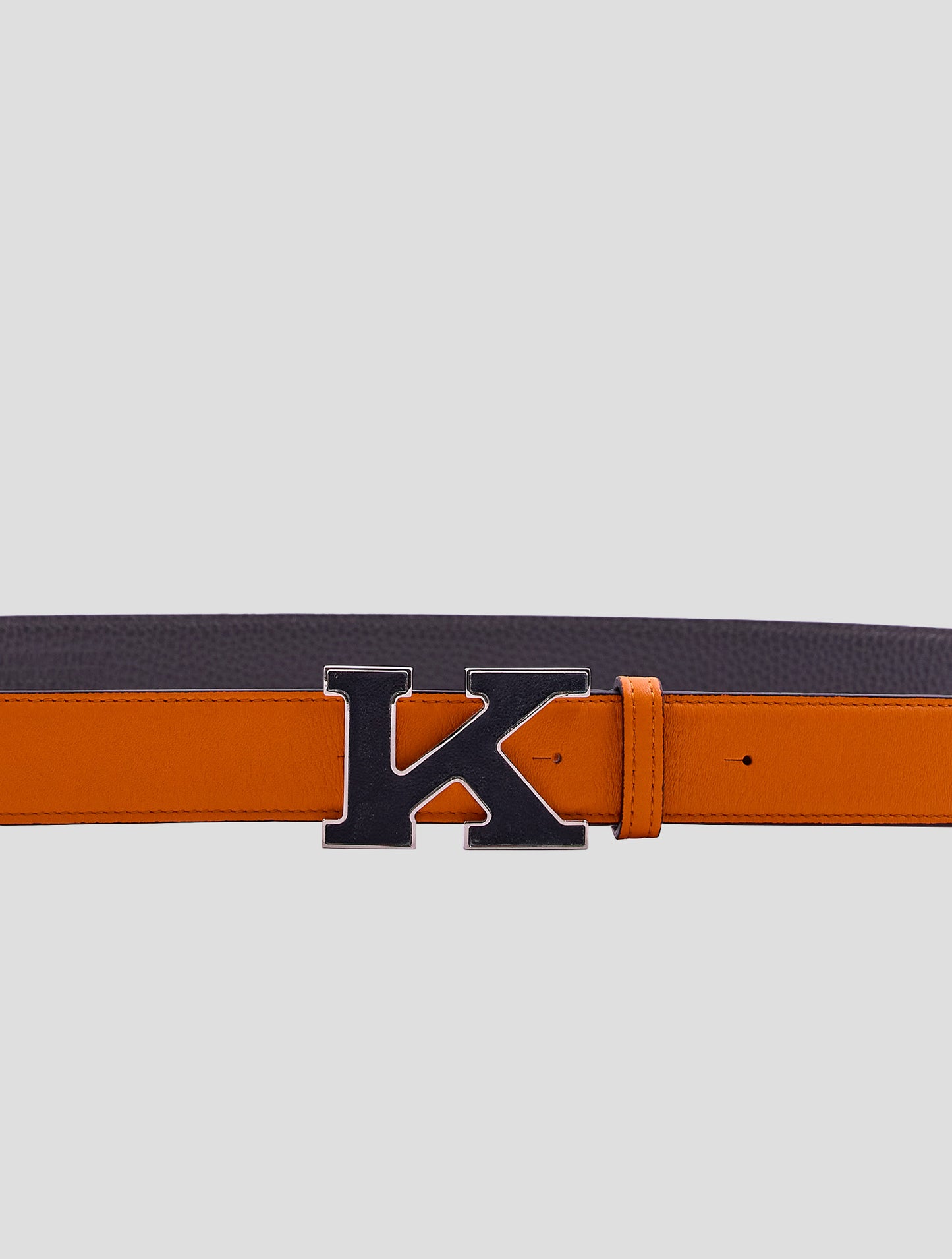 Kiton Orange Leather Belt