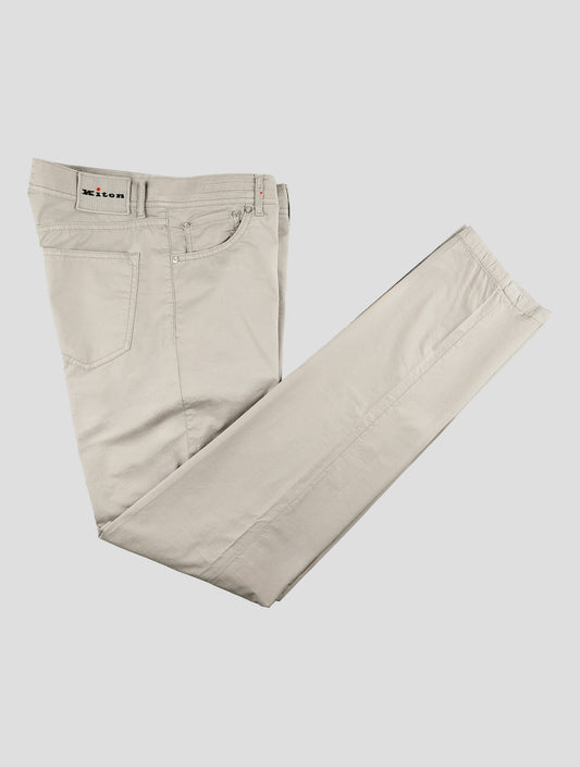 Kiton Gray Cotton Ea Jeans