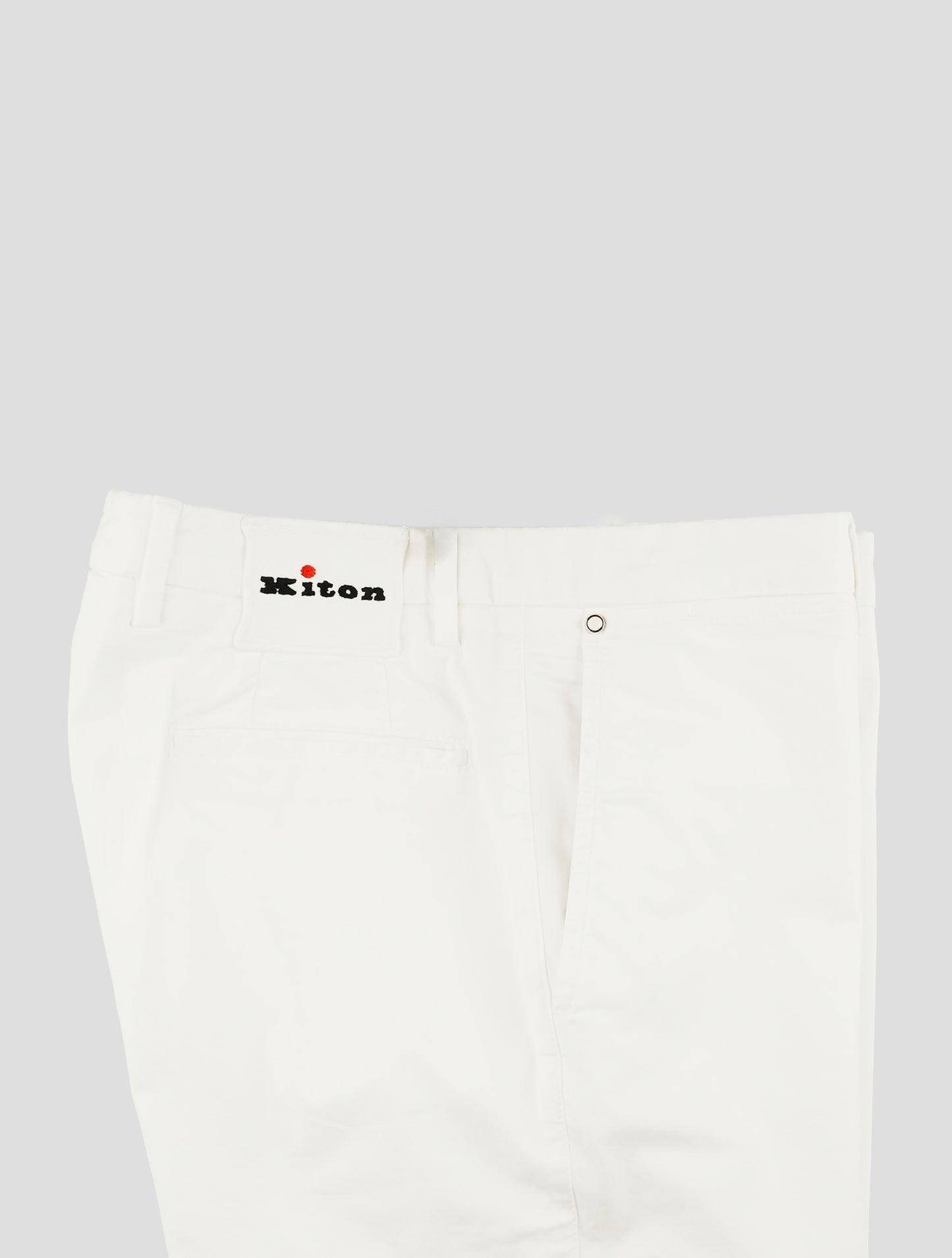Kiton White Cotton Ea Pants