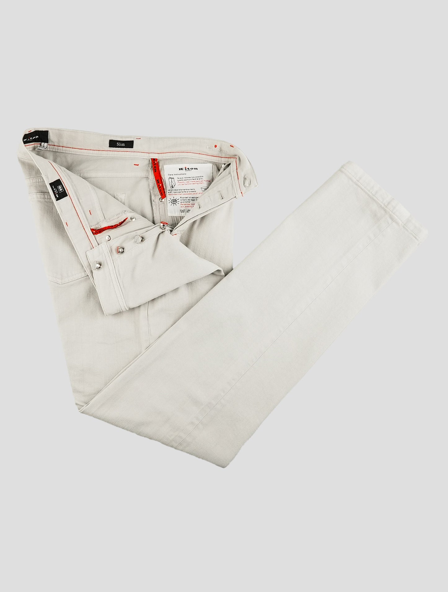 Kiton White Cotton Short Pants