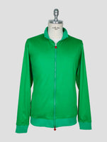 Kiton Green Cotton Sweater Full Zip
