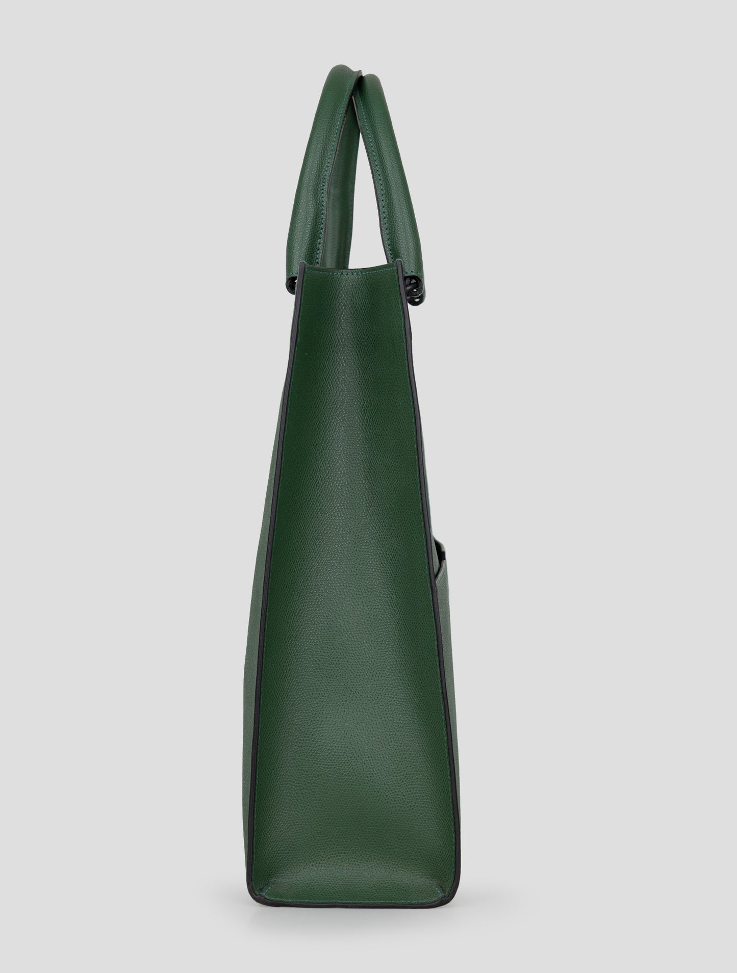 Kiton Green Leather Tote Bag