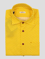 Kiton Yellow White Cotton Shirt Nerano